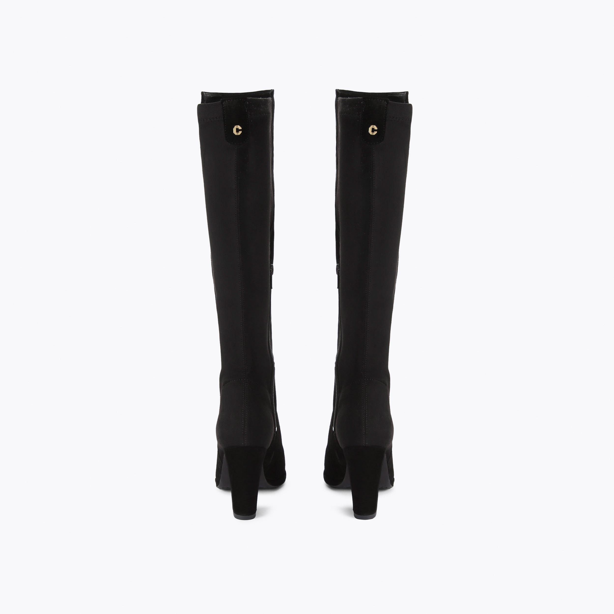 ADDISON KNEE Black Suede Knee Boot by CARVELA COMFORT