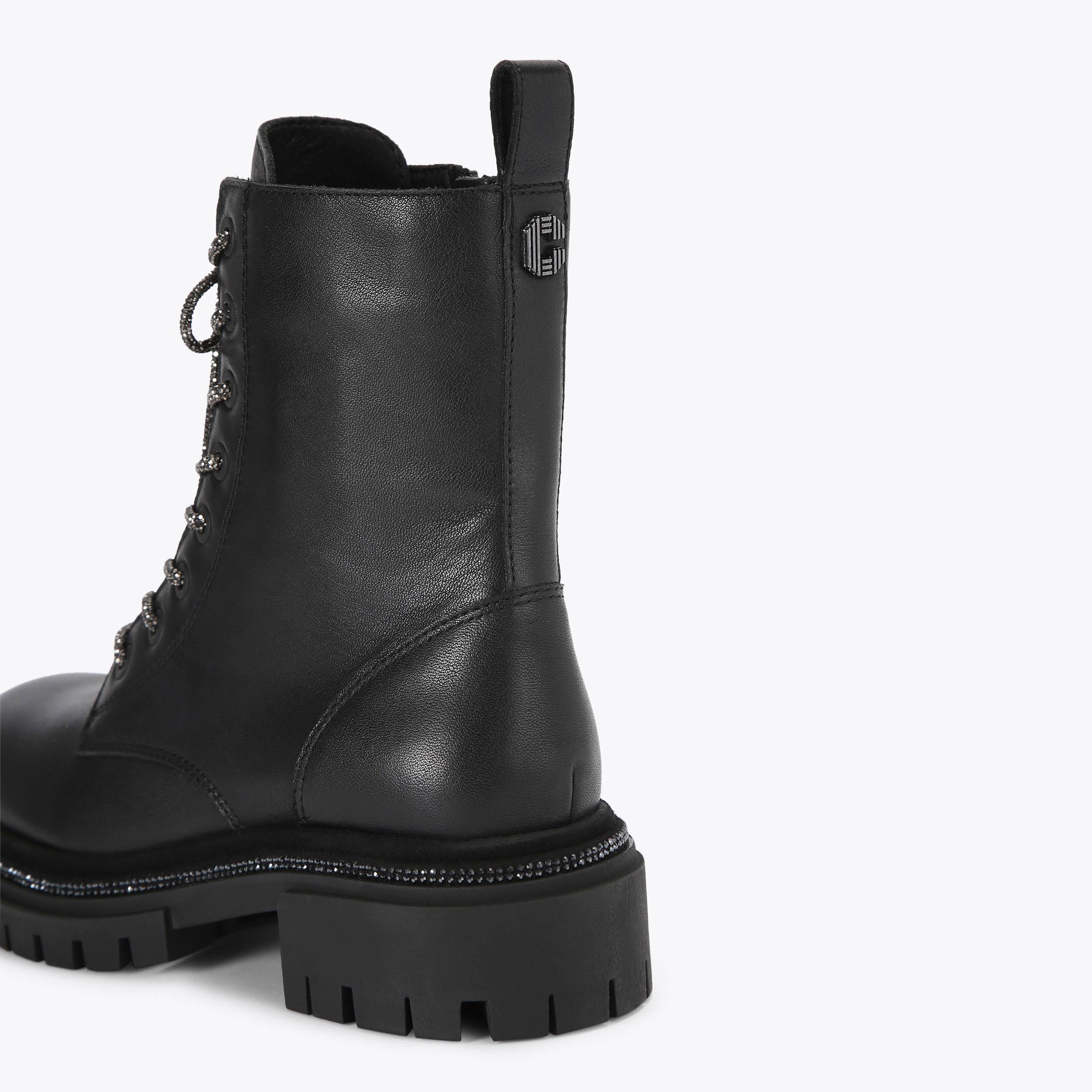 Kurt Geiger Carvela Select Boots DAZZLE LACE UP Black Lace-up