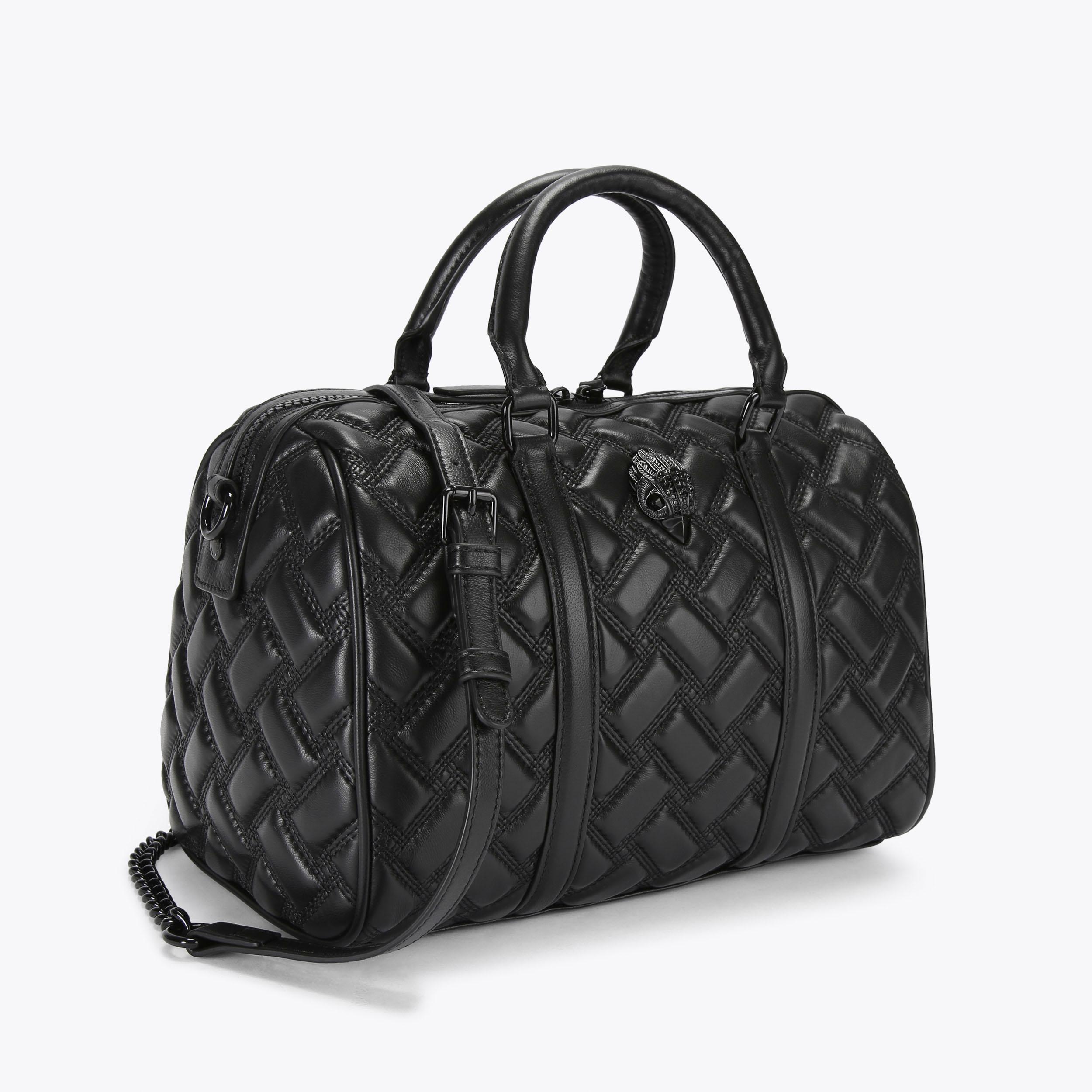 KENSINGTON BOSTON DR Black Bowling Bag by KURT GEIGER LONDON