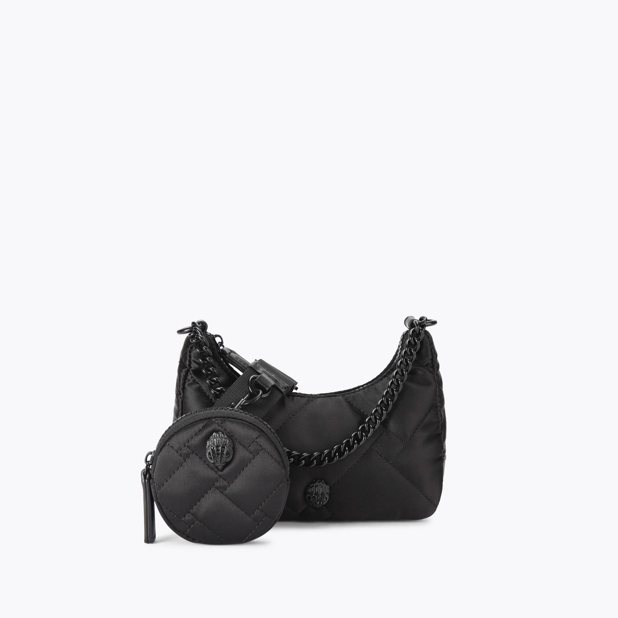 RECYCLED SM MULTI XBODY D Black Drench Cross Body Bag by KURT GEIGER LONDON