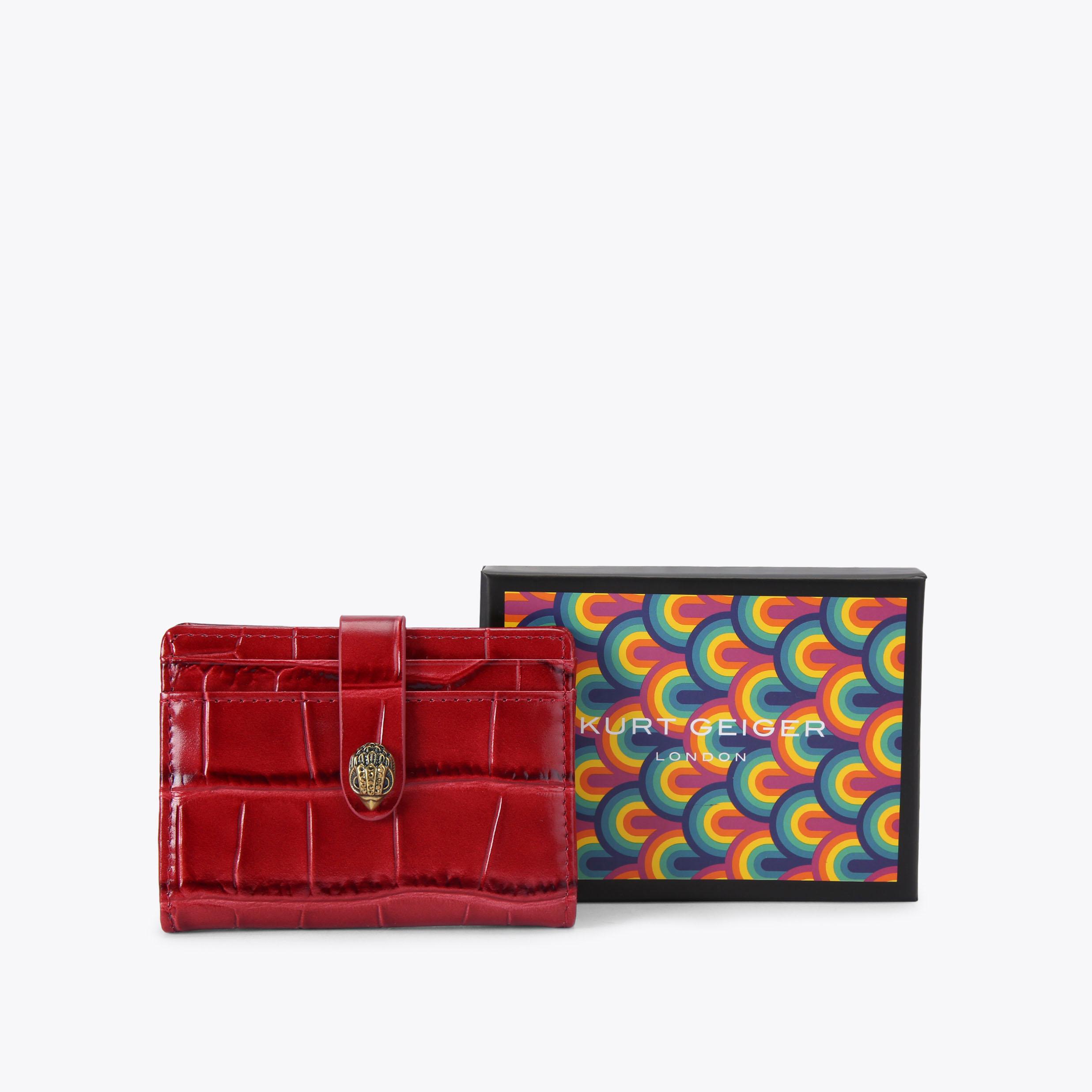 カート・ガイガー ロンドン  キルティングレザー二つ折り財布 MULTI CARD KENSINGTON Brown Leather Quilted Multi Card