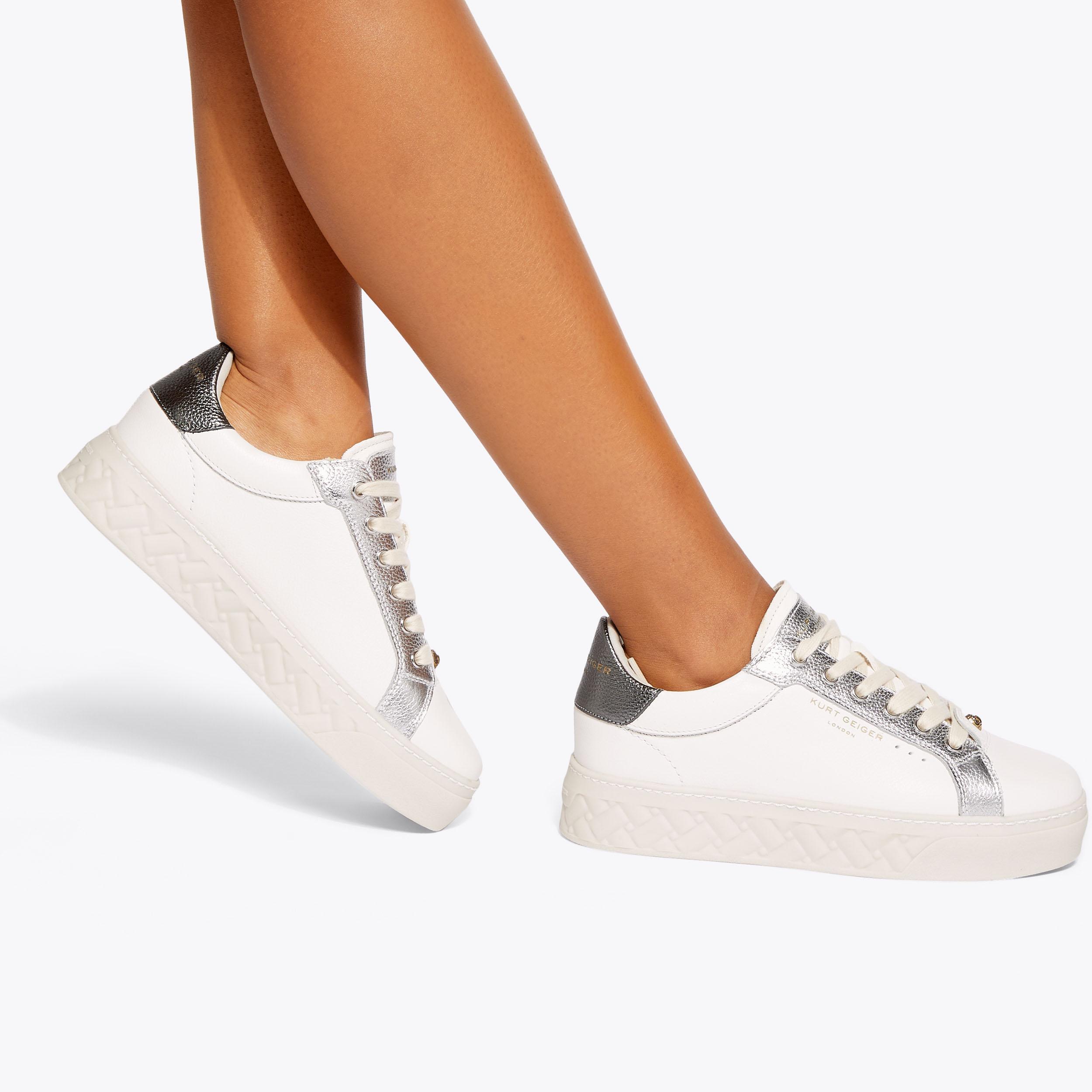 Kurt geiger white store trainers