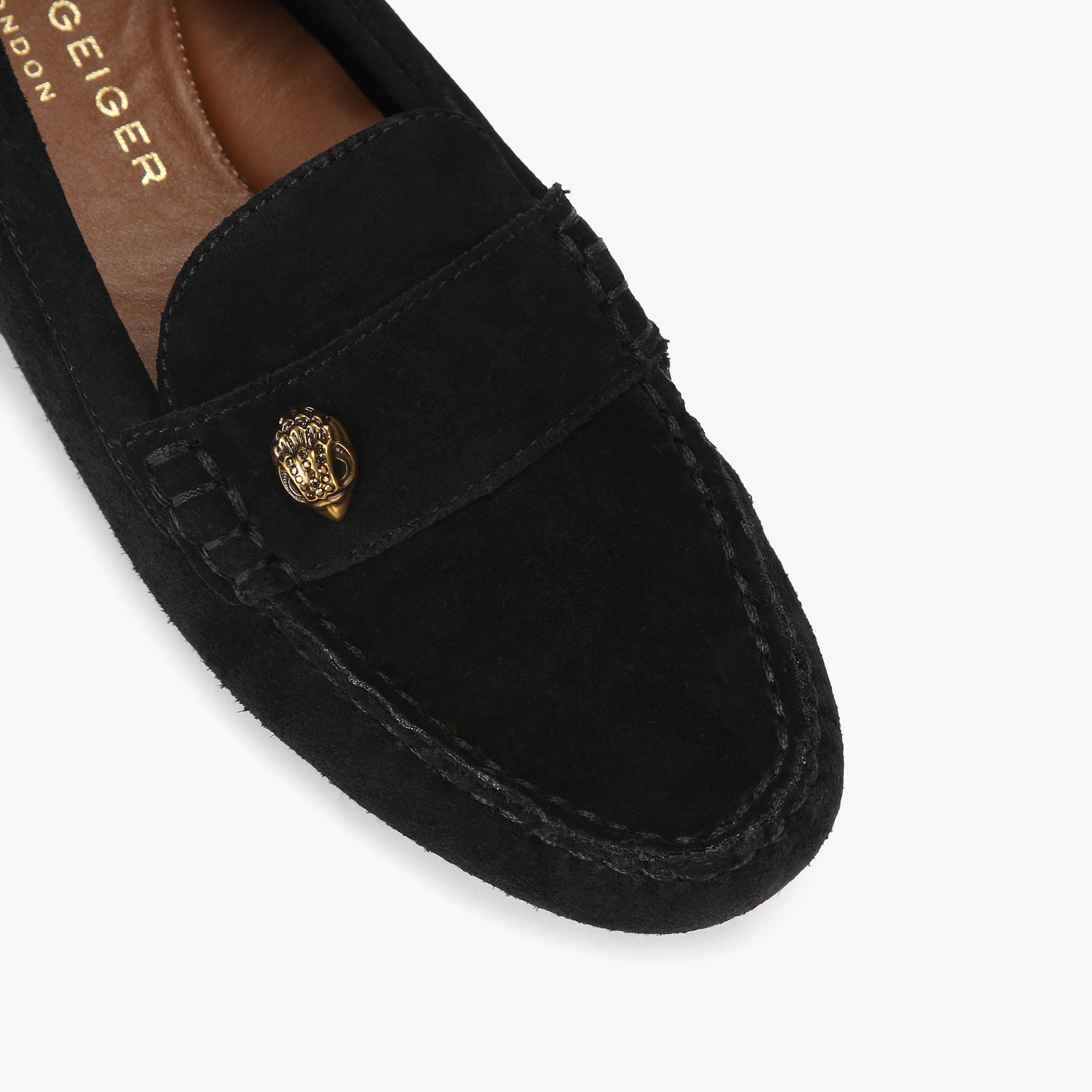 EAGLE DRIVER Black Suede Loafers by KURT GEIGER LONDON