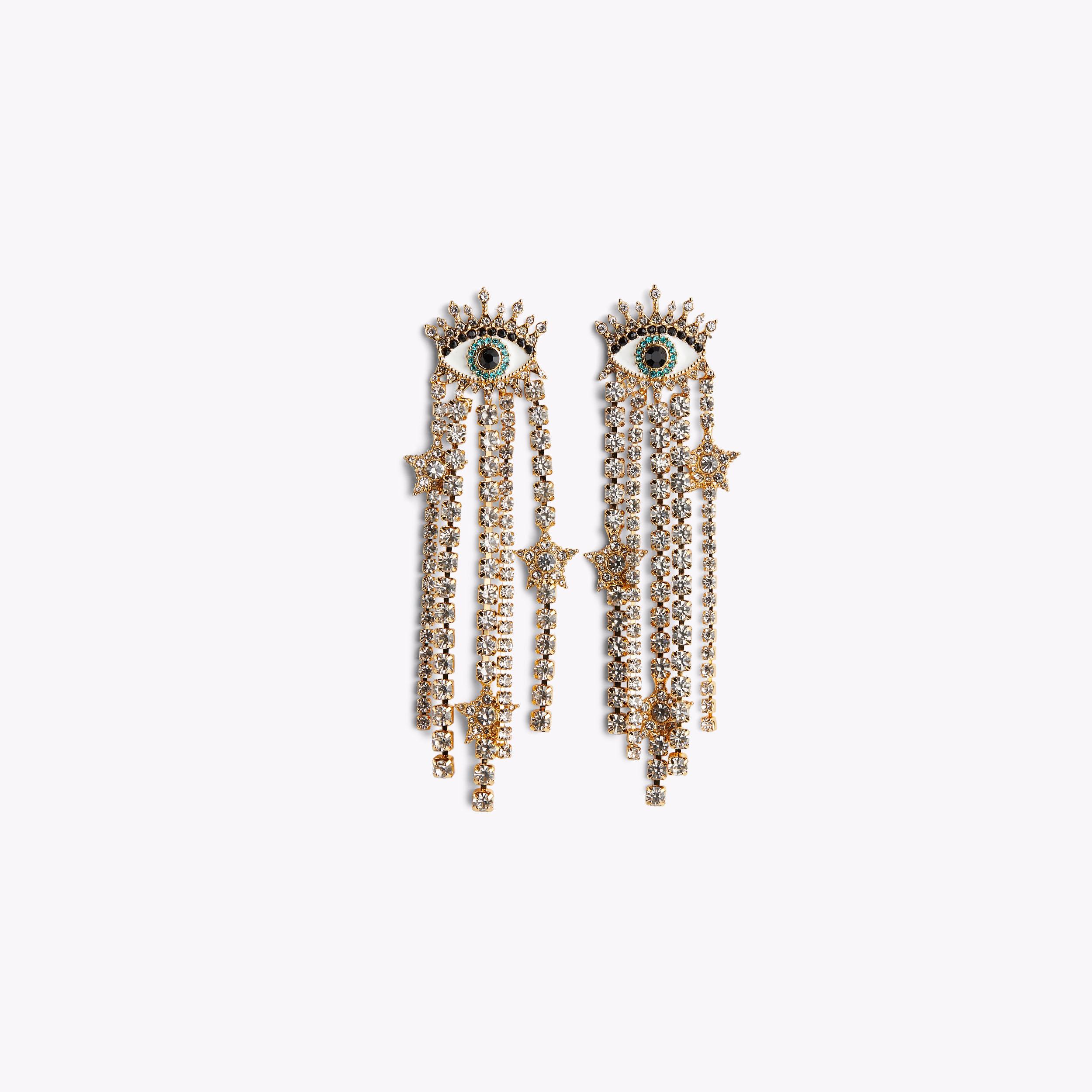 COSMIC EARRINGS Evil Eye Crystal Earrings by KURT GEIGER LONDON