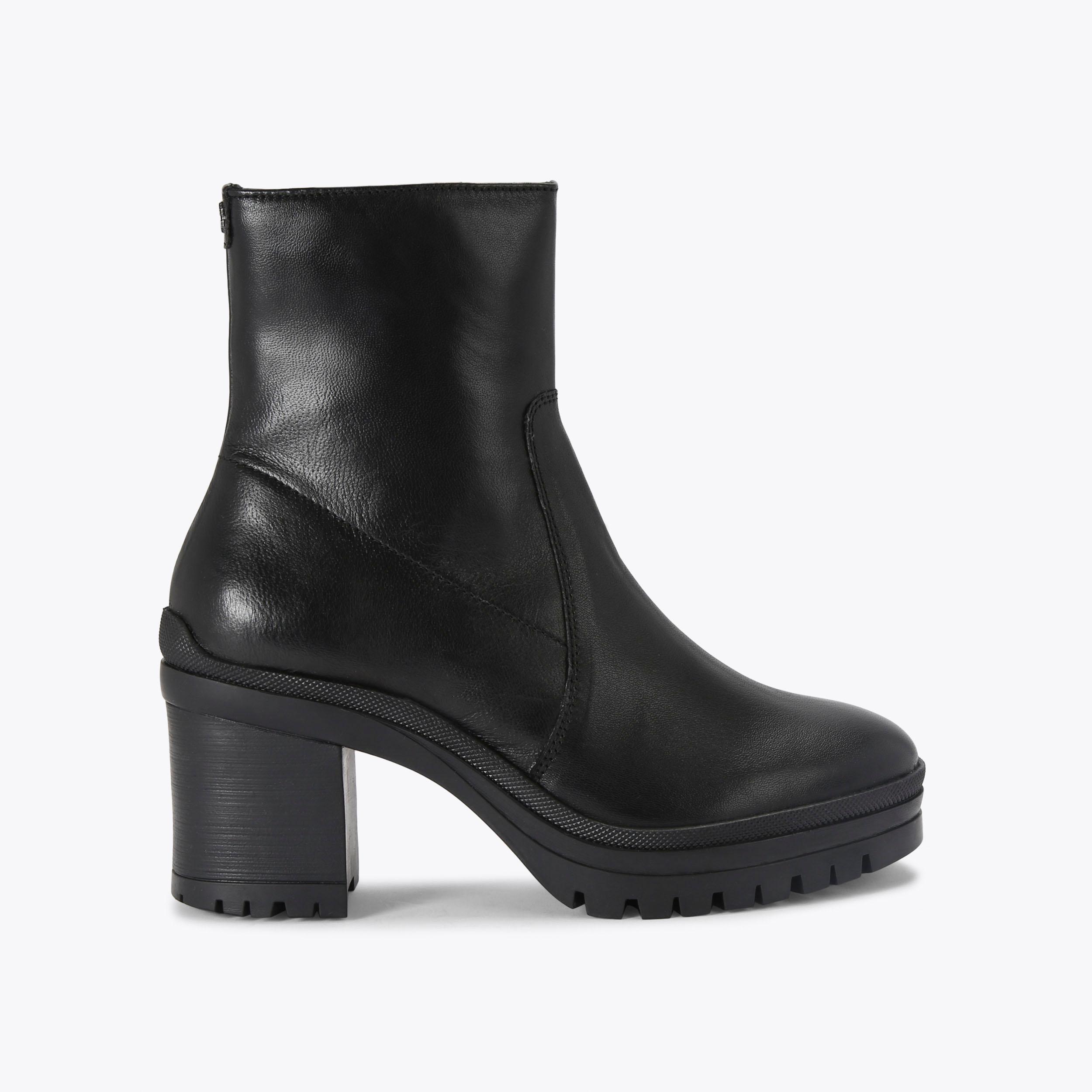 SECURE ANKLE Black Leather Ankle Boots by CARVELA COMFORT