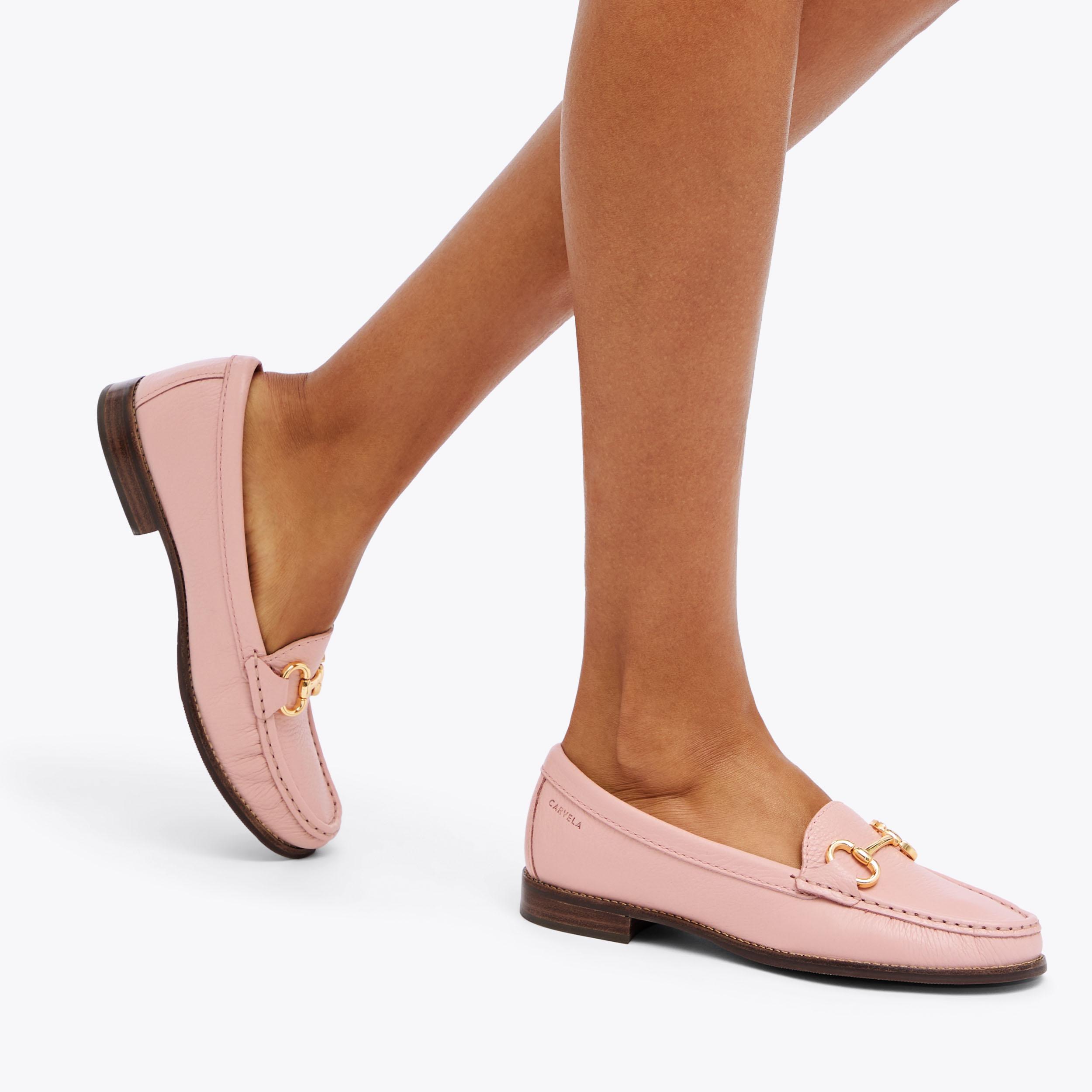 CLICK Pink Leather Slip On Shoes by CARVELA COMFORT