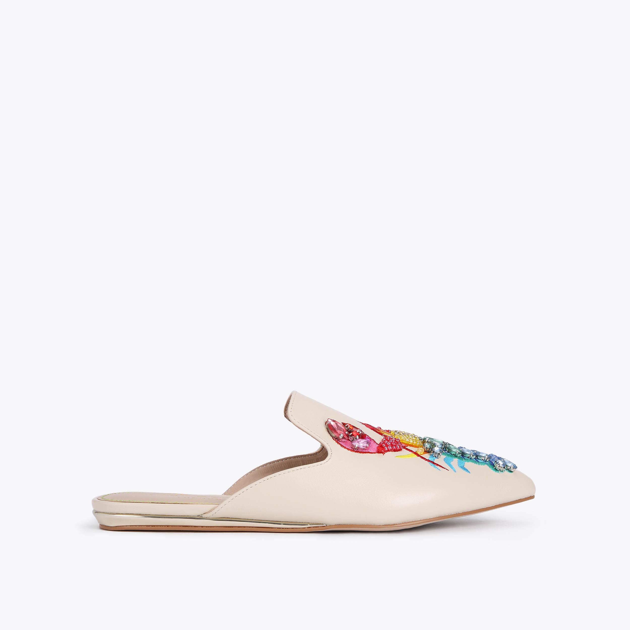 OTTER Flat Slip On Rainbow Lobster Mules by KURT GEIGER LONDON