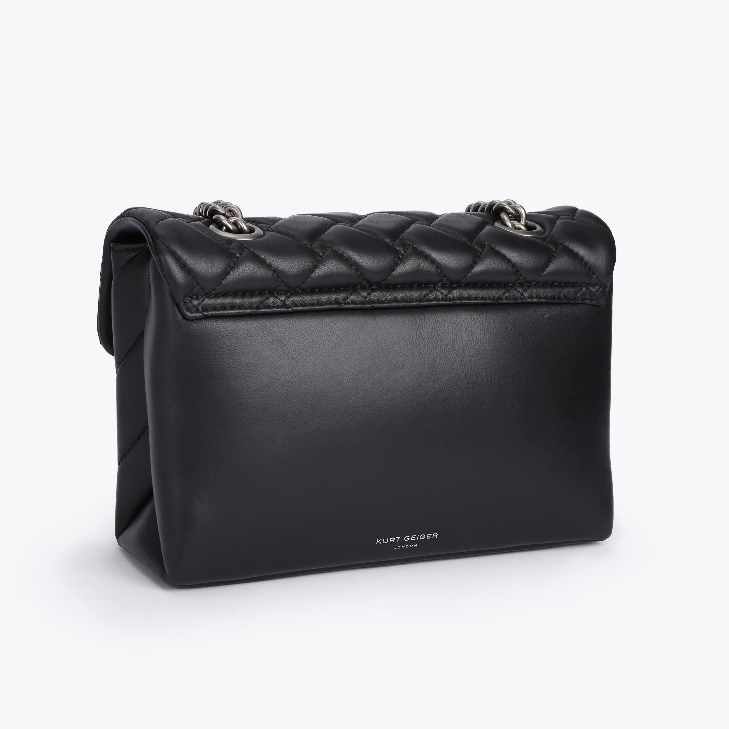 Kurt geiger black leather bag hotsell