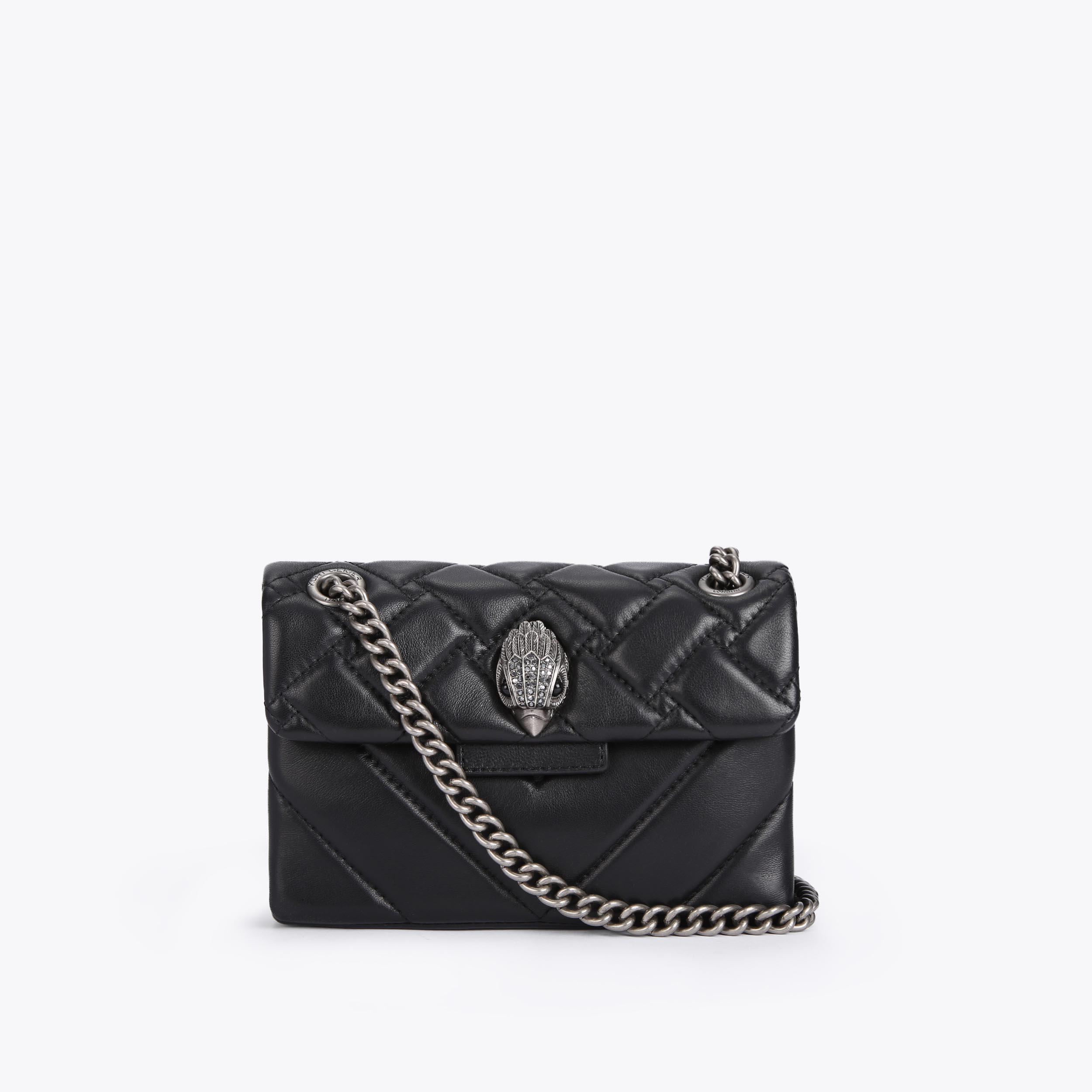 MINI KENSINGTON X BAG Black Quilted Leather Mini Bag by KURT 