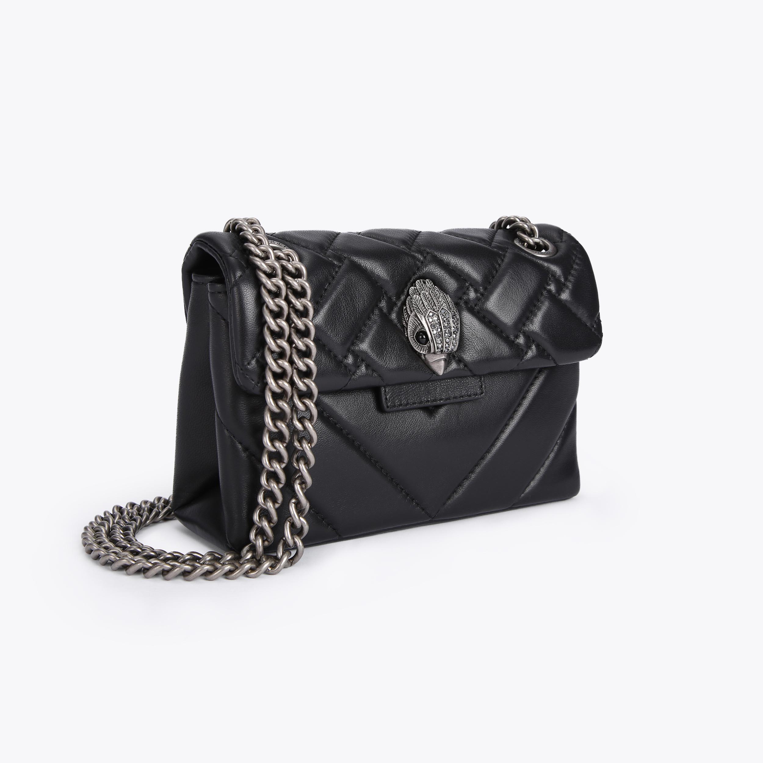 MINI KENSINGTON X BAG Black Quilted Leather Mini Bag by KURT