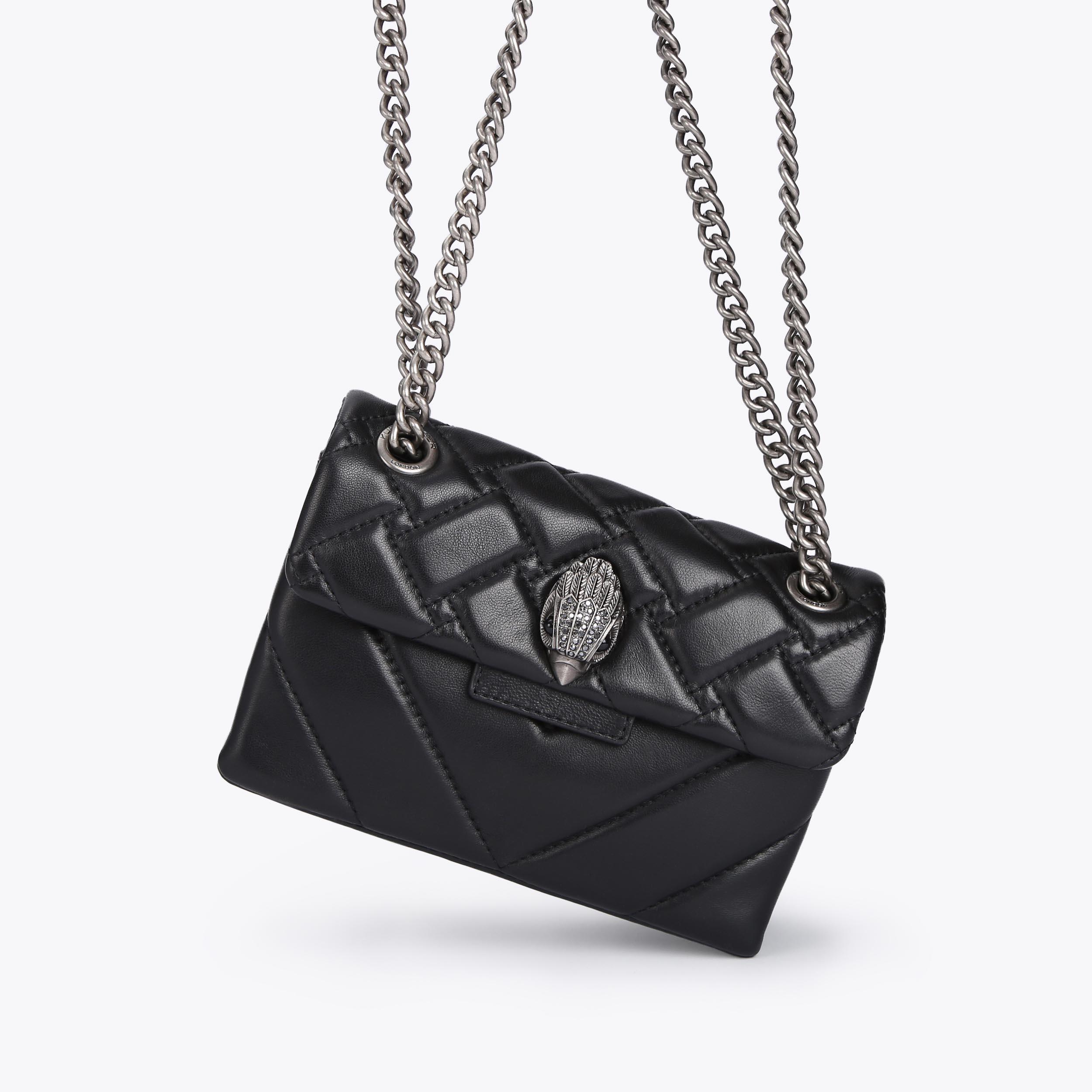 MINI KENSINGTON X BAG Black Quilted Leather Mini Bag by KURT