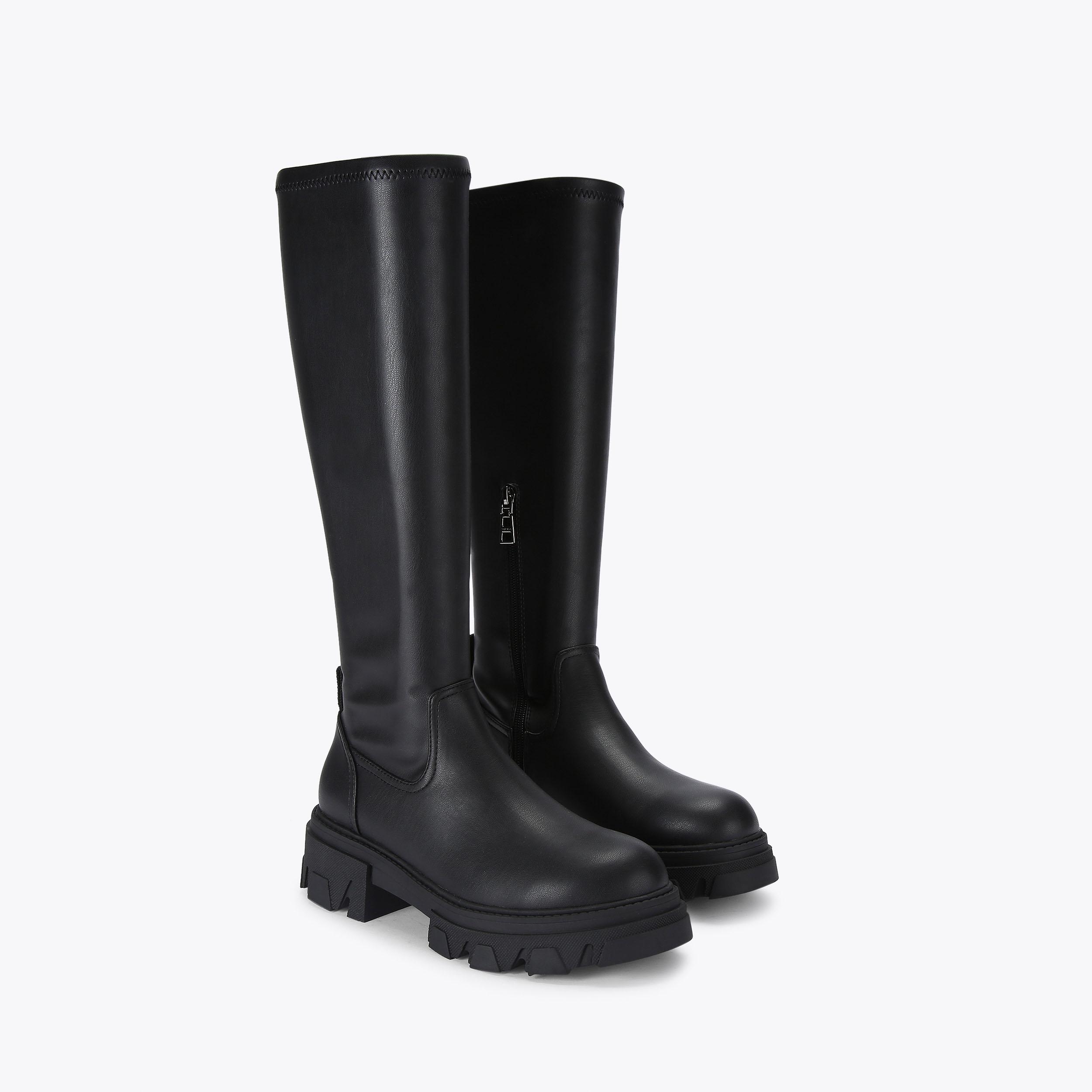 EXPLORER KNEE Black Knee High Boots by CARVELA