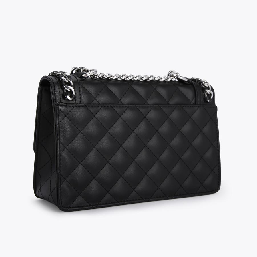 BAILEY QLTD CHN SHLDR BAG Black Quilted Chain Bag by CARVELA