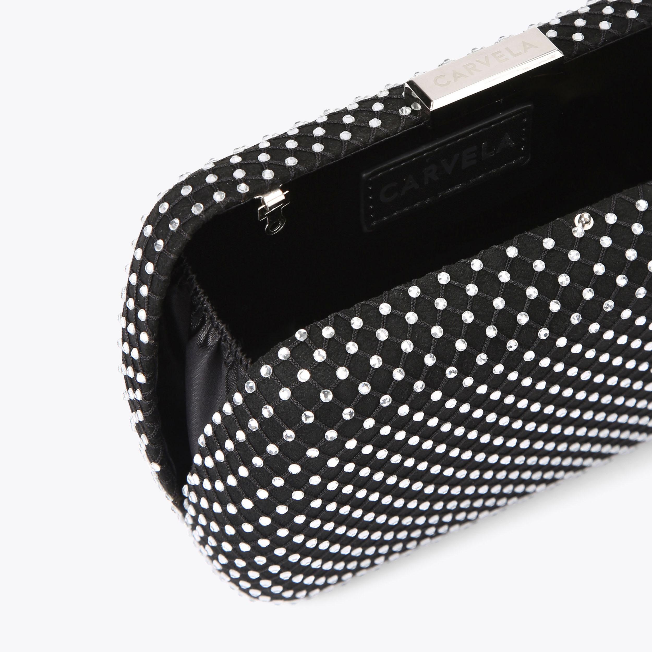 Carvela black hot sale clutch bag