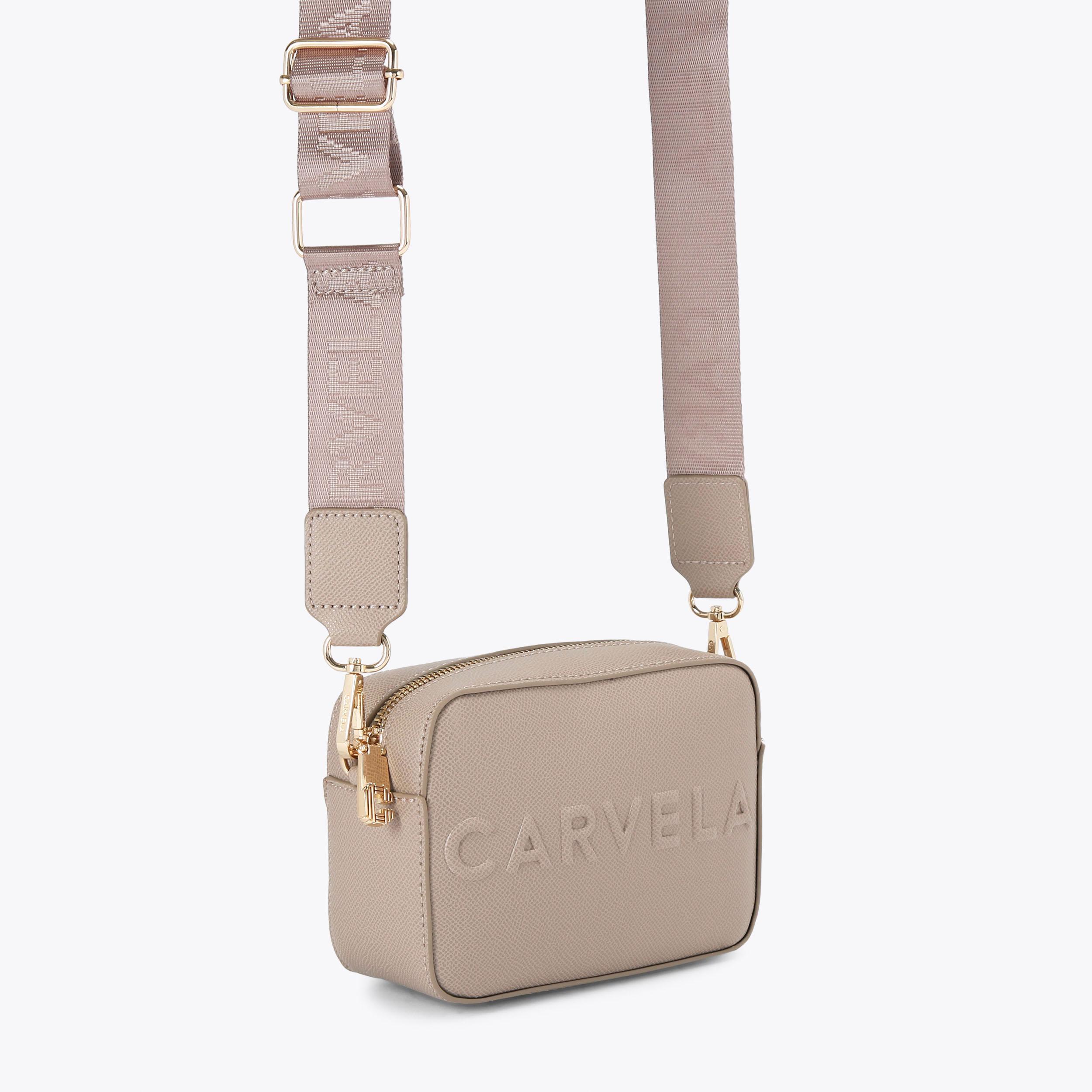 FRAME MINI X BODY Taupe Cross Body Bag by CARVELA
