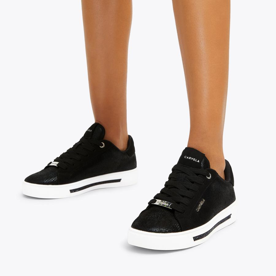DIAMOND Black Lizard Trainer by CARVELA