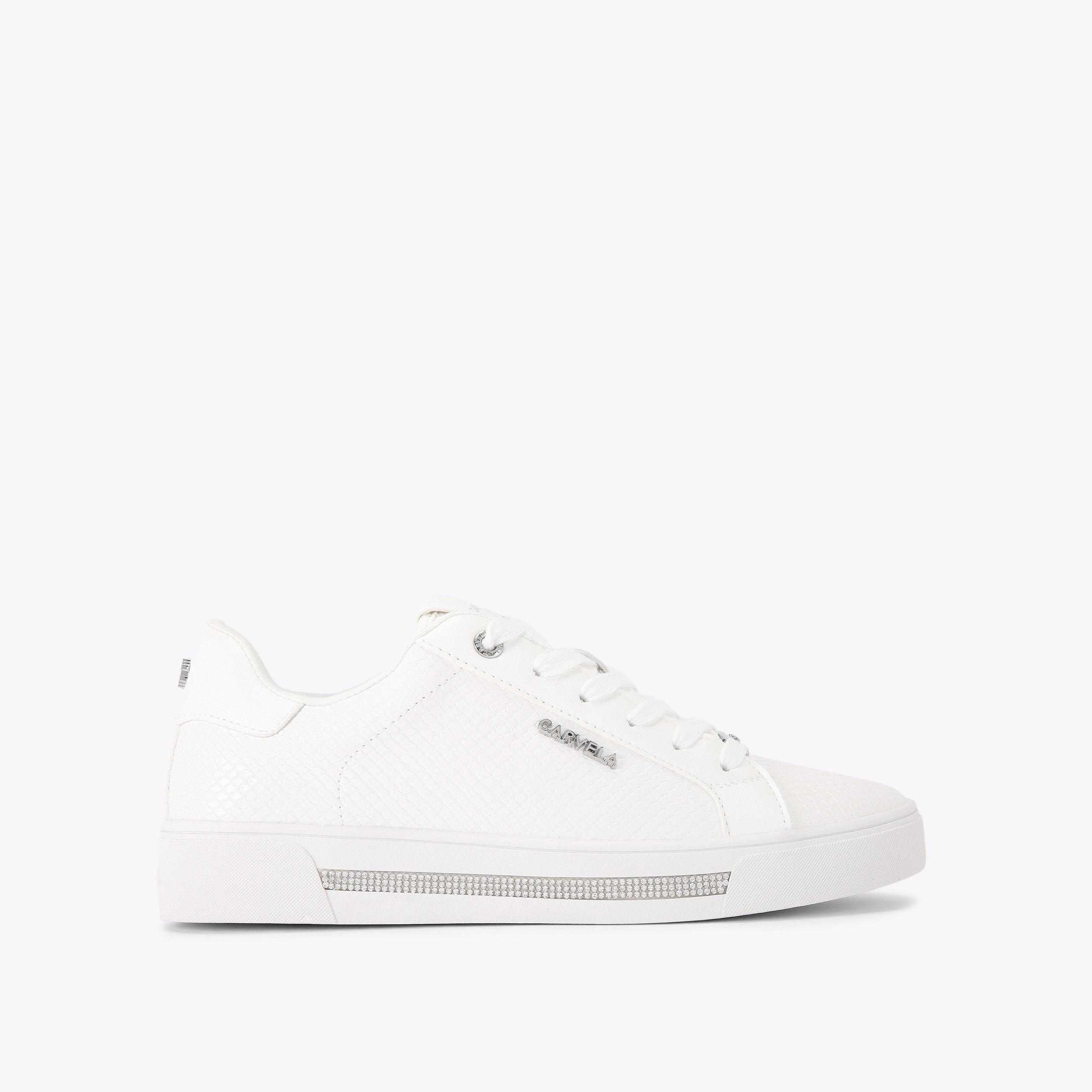 carvela by kurt geiger DIAMOND White Lizard Trainer by CARVELA