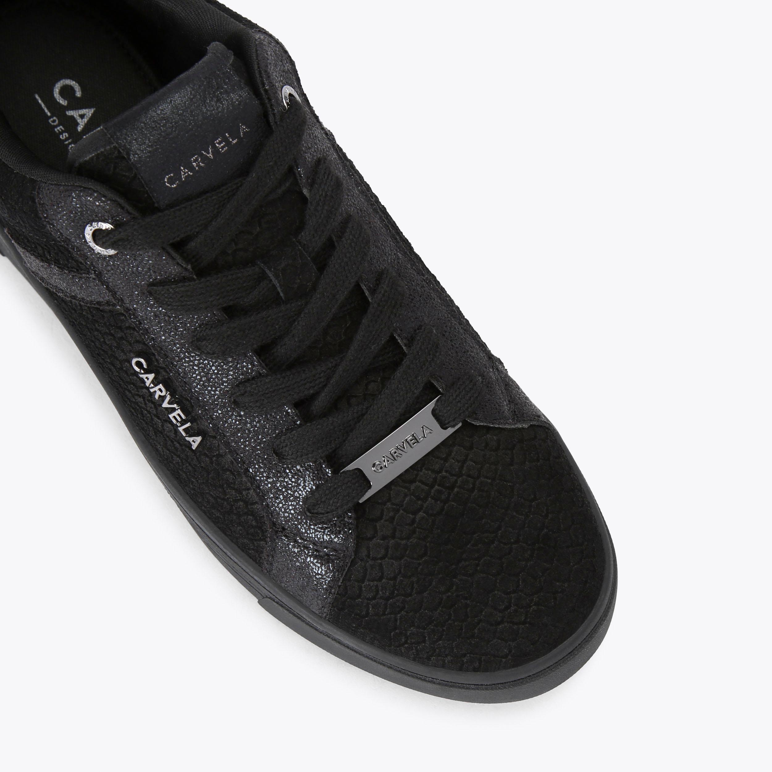 DAZE Black Textured Sneakers by CARVELA