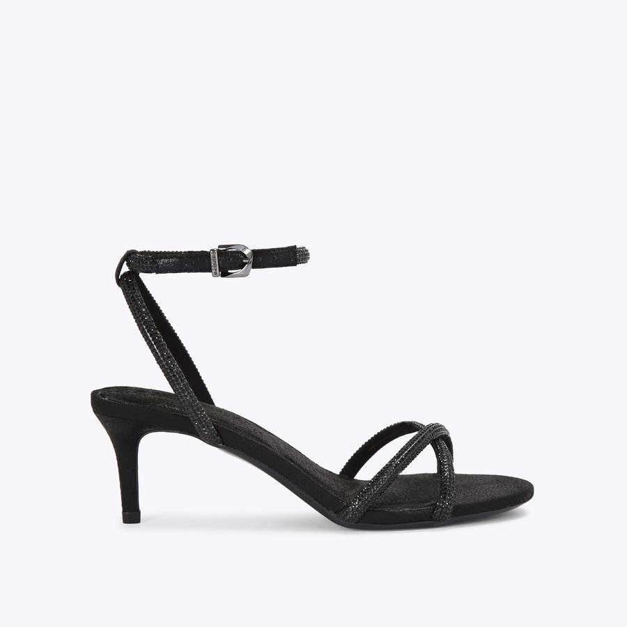 STARGAZE 60 Black strappy heels by CARVELA
