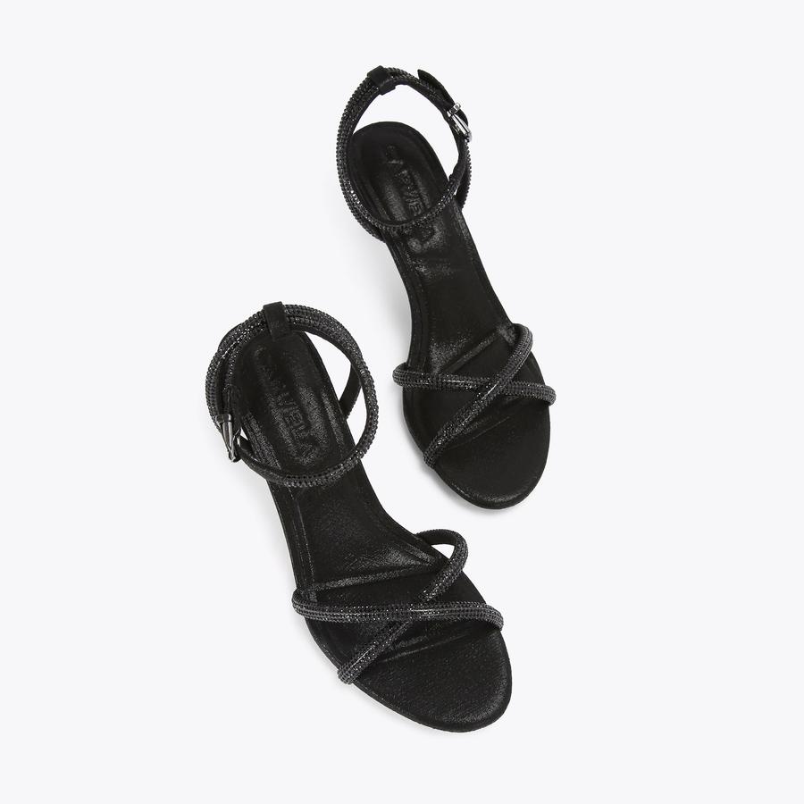 Carvela black strappy heels online