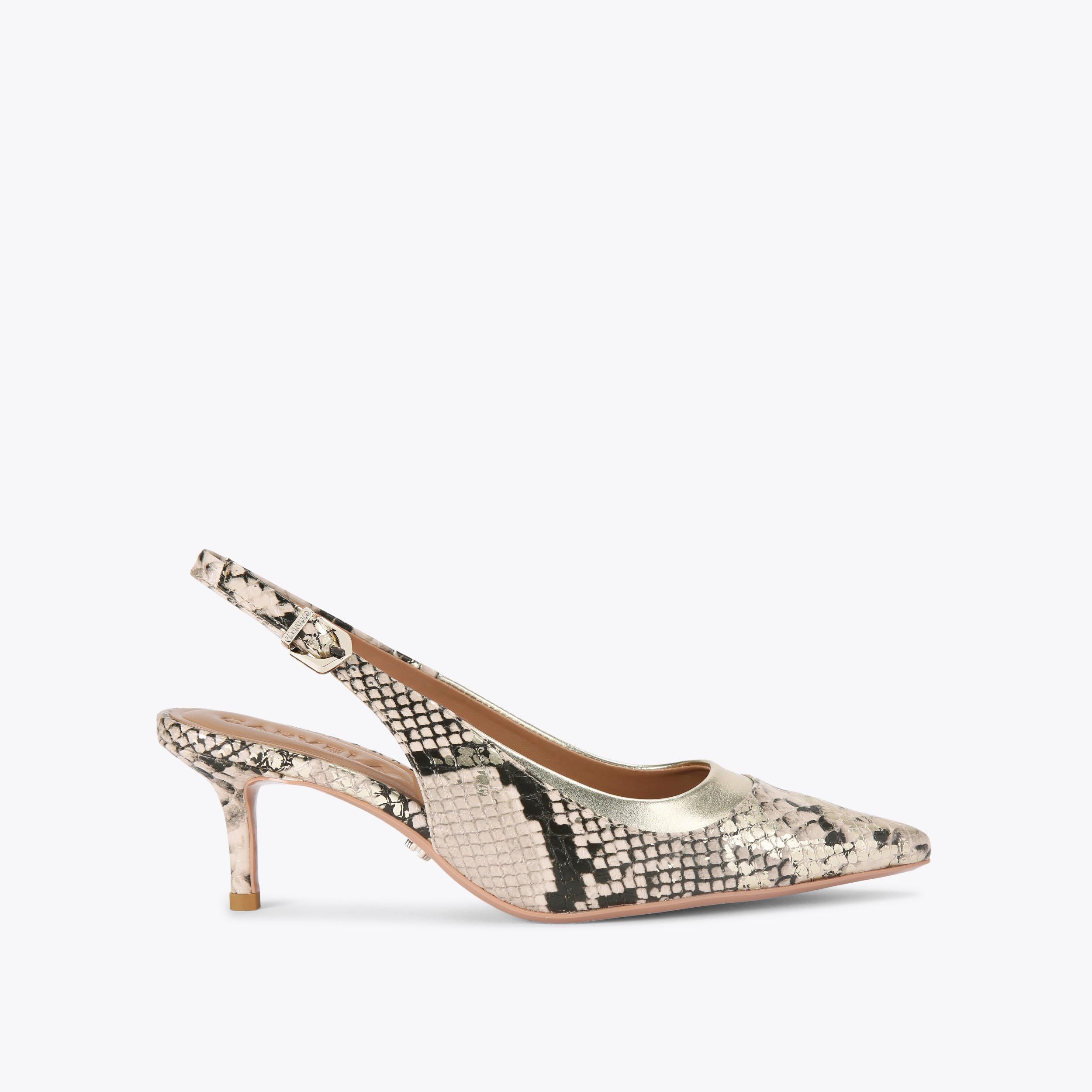 COUNTESS Snake Print Slingback Heels by CARVELA