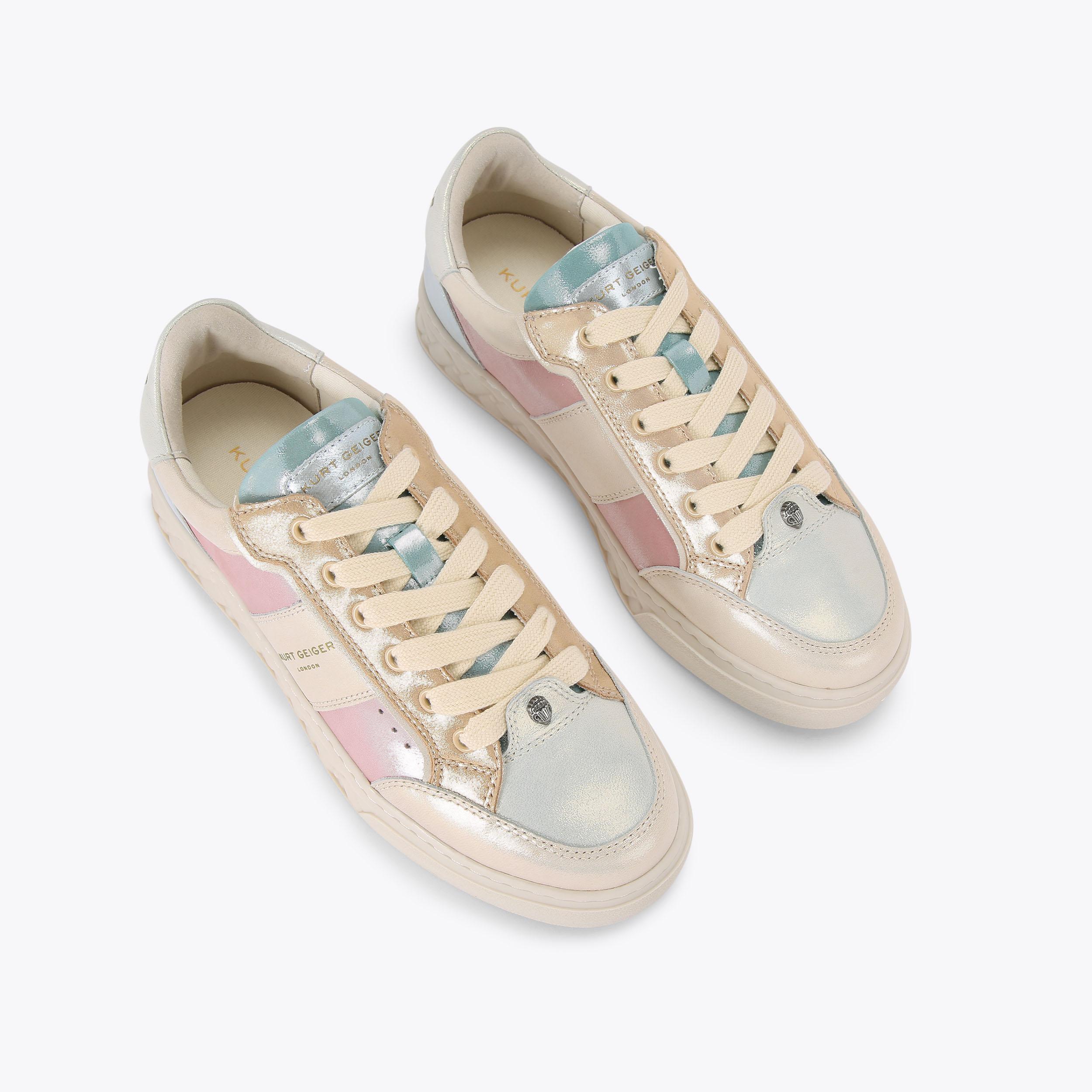 Kurt geiger hot sale metallic trainers