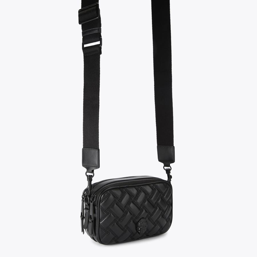 2ZIP KENSINGTON CAMERA DR black dual camera bag by KURT GEIGER LONDON