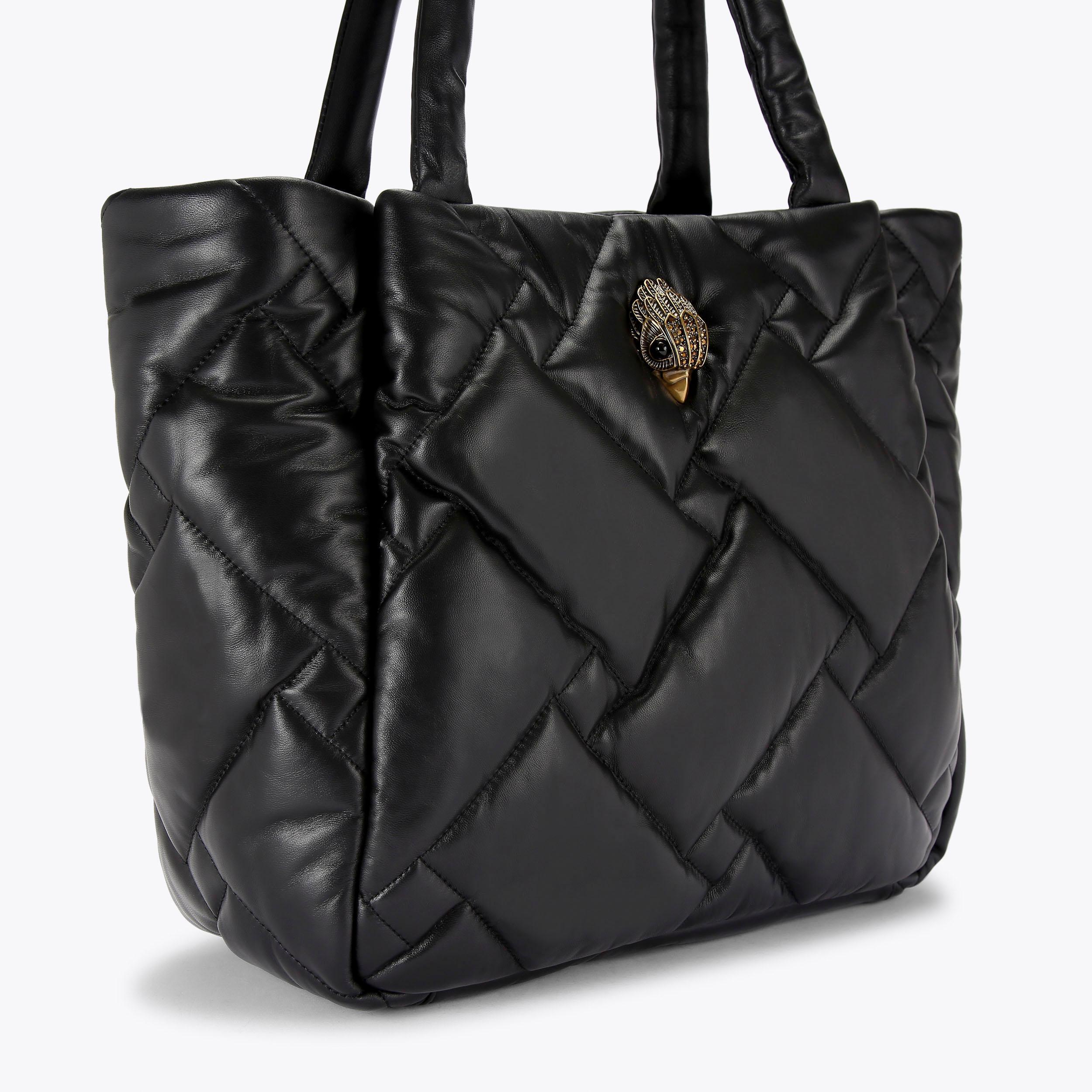 KENSINGTON SHOPPER PUFF Black Leather Shopper Bag by KURT GEIGER LONDON