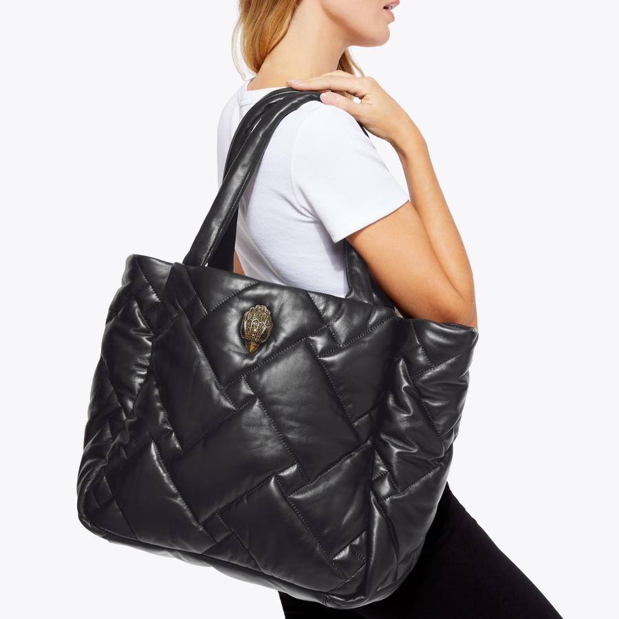 KENSINGTON SHOPPER PUFF Black Leather Shopper Bag by KURT GEIGER LONDON