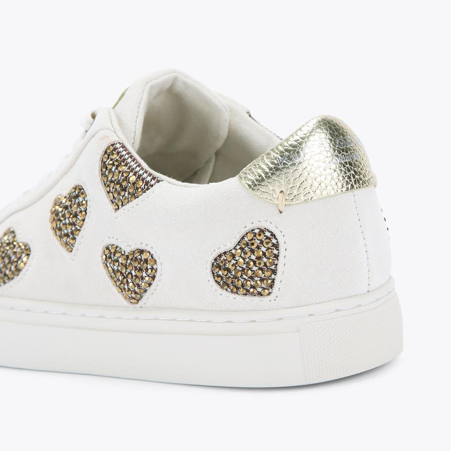 LANE LOVE White Crystal Trainer by KURT GEIGER LONDON
