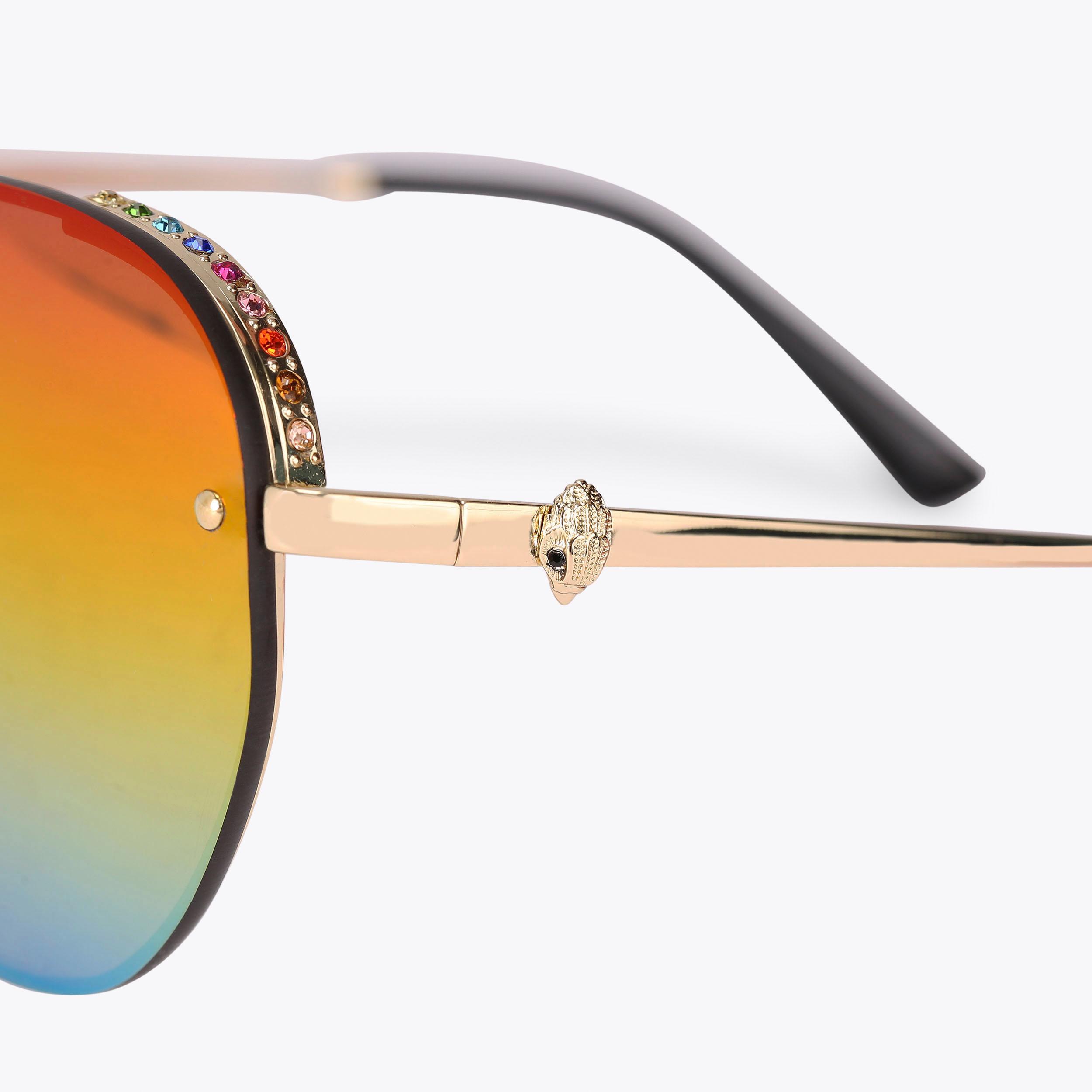 Shoreditch Aviator Fl C Rainbow Aviator Sunglasses By Kurt Geiger London