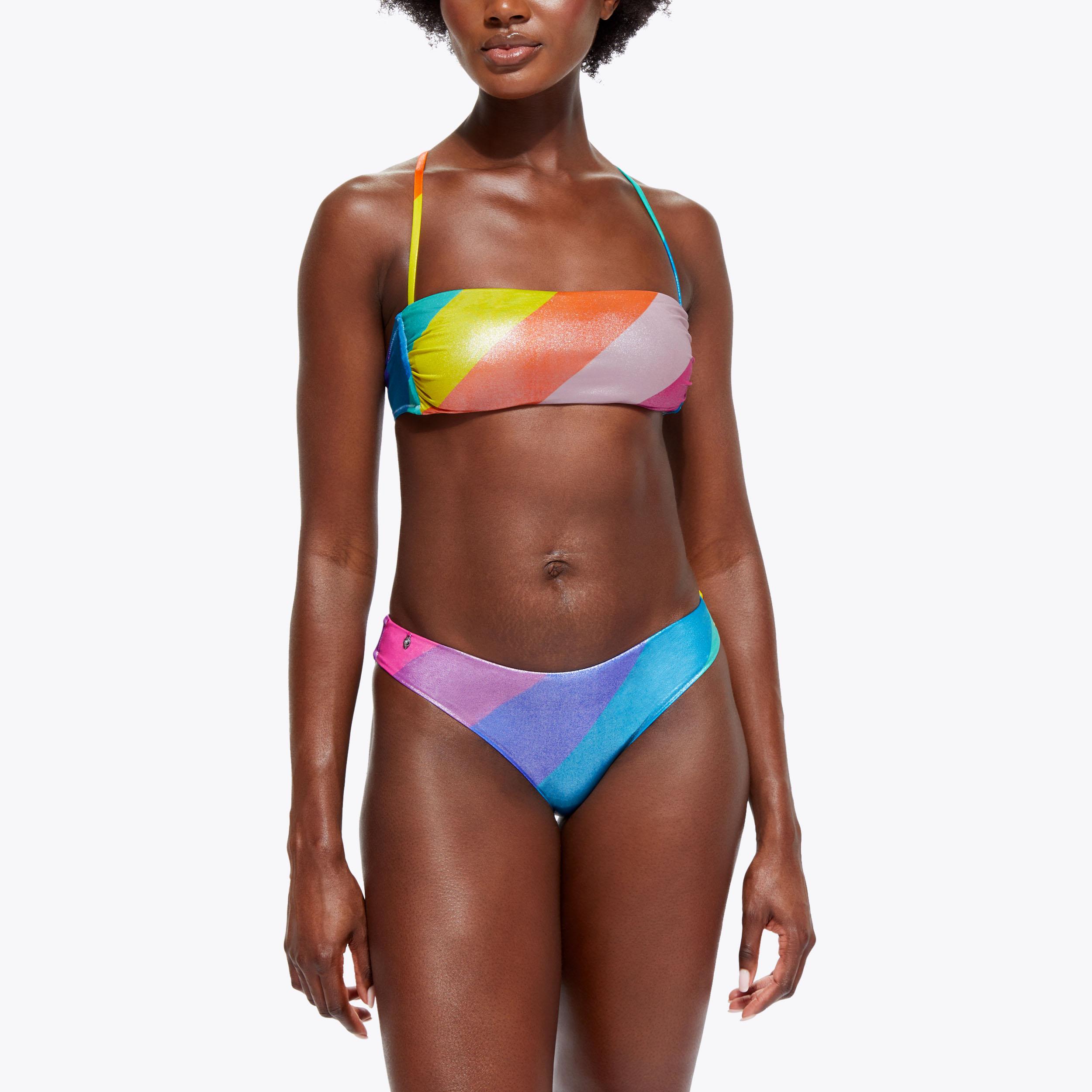 KENSINGTON BIKINI BRIEFS Glitter Striped Bikini Bottoms by KURT GEIGER LONDON