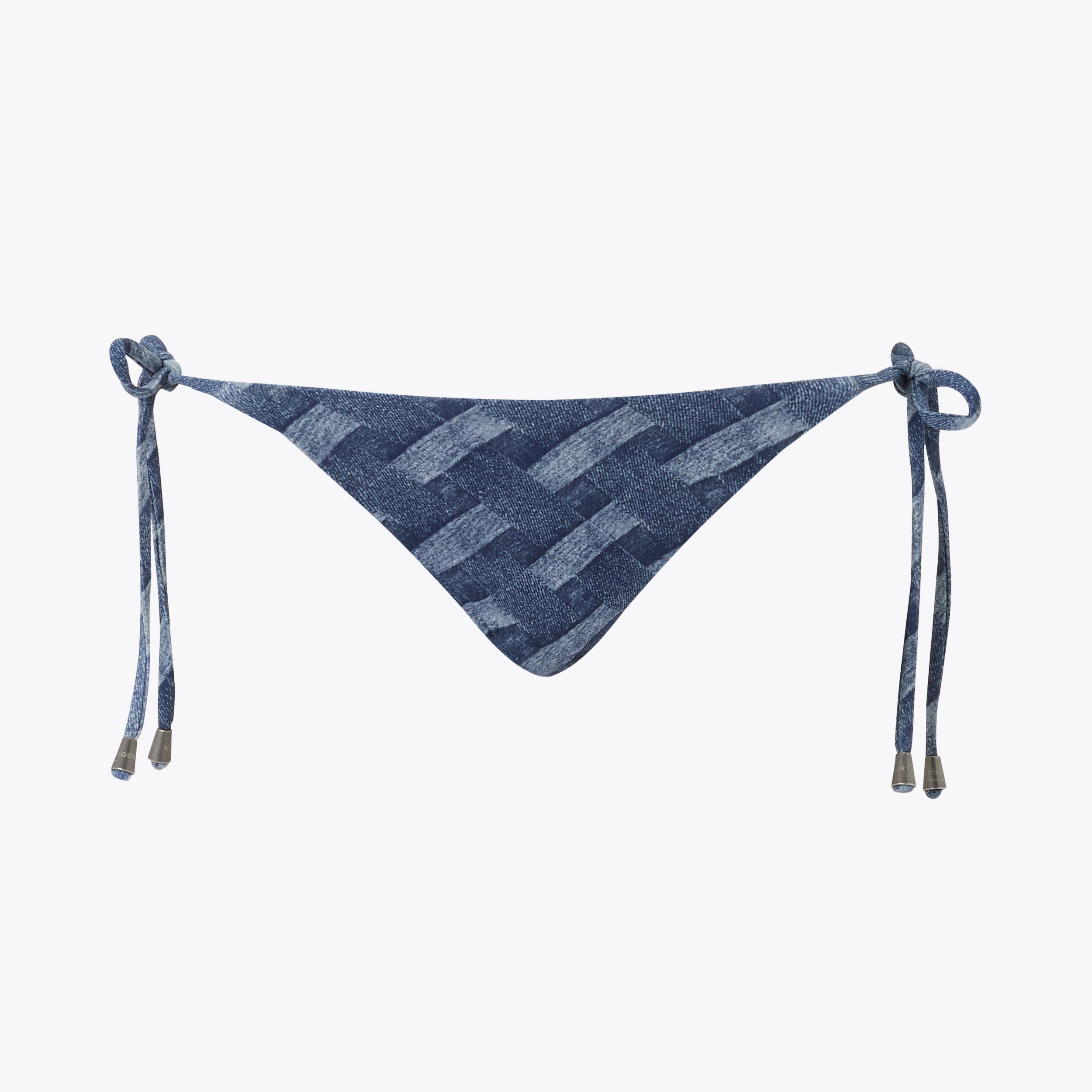 KENSINGTON STRING BRIEFS Denim Weave Swimsuit Bottoms by KURT GEIGER LONDON