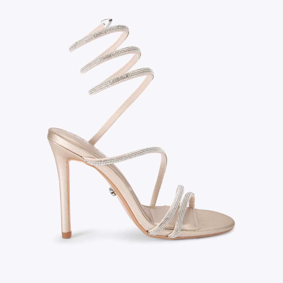 SPIRAL 105 Champagne Spiral Heel by CARVELA