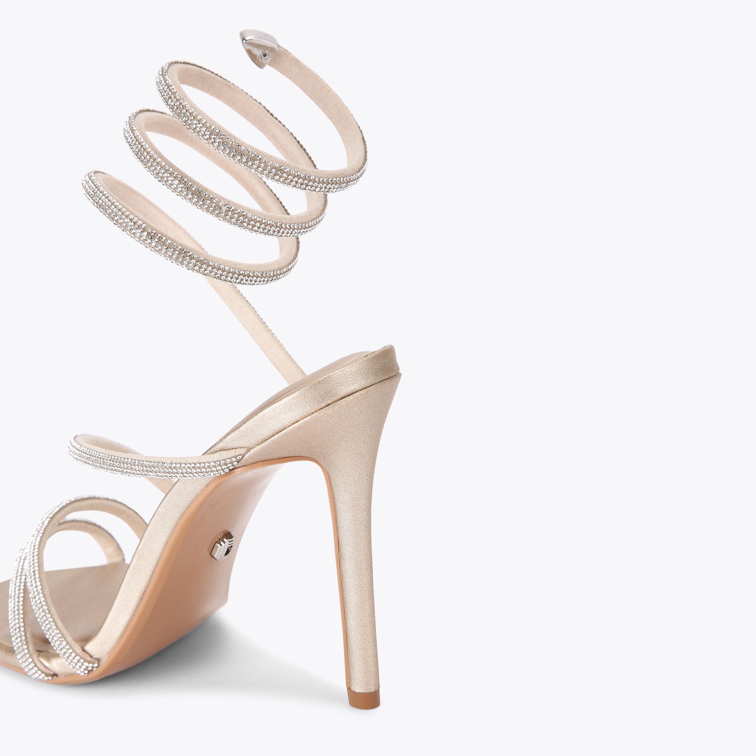 SPIRAL 105 Champagne Spiral Heel by CARVELA