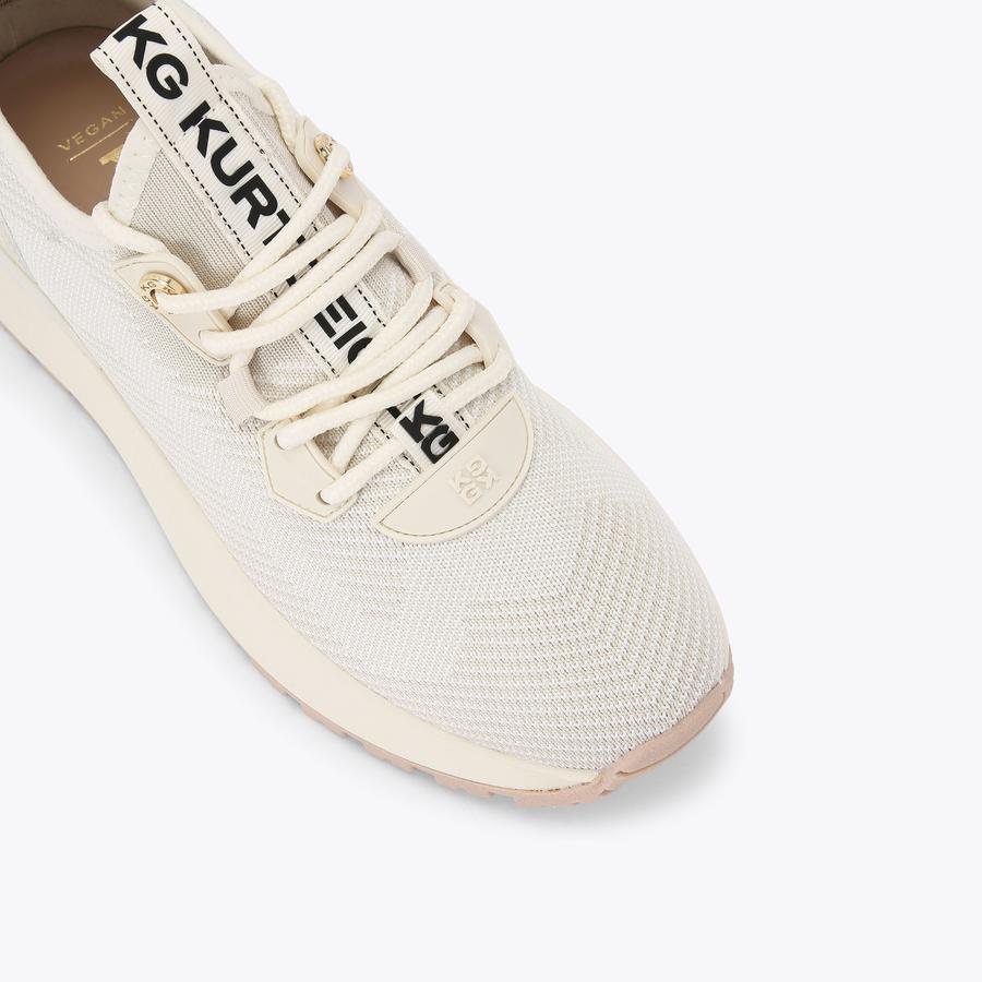LOUISA KNIT Bone Knitted Sneaker by KG KURT GEIGER