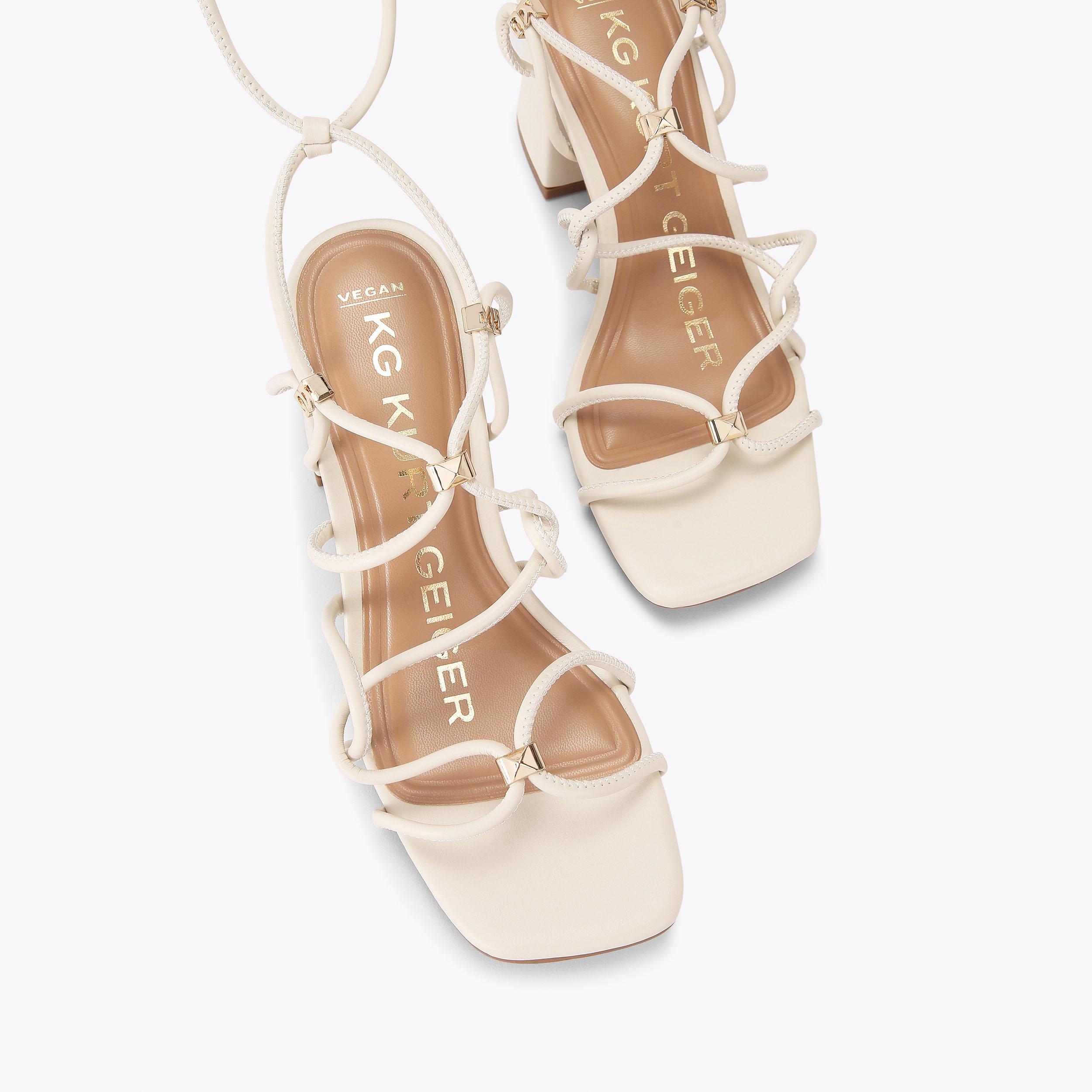RAYA Bone Lace Up Heels by KG KURT GEIGER