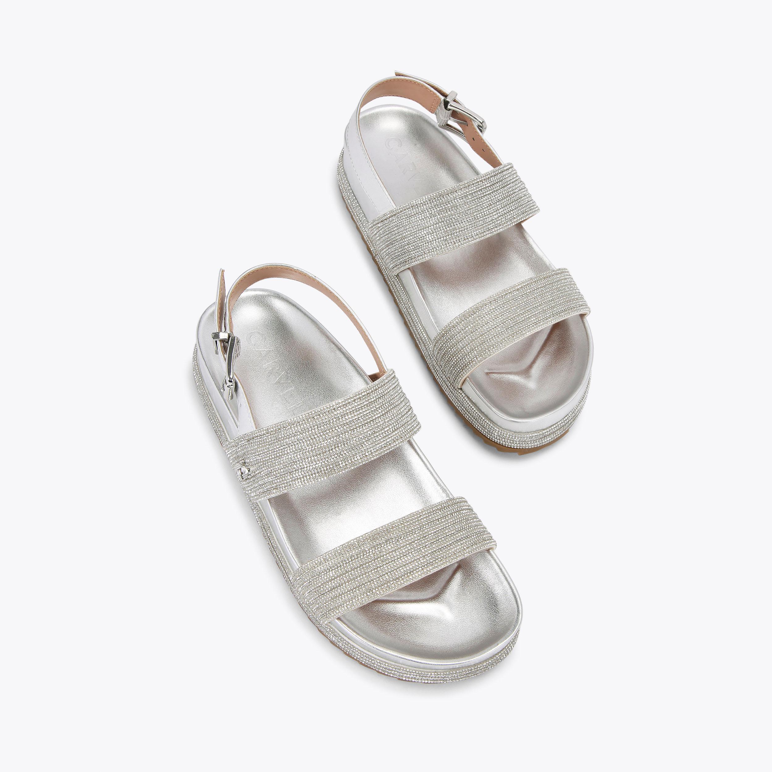 GALA FLATFORM Crystal Flatform Sandal by CARVELA