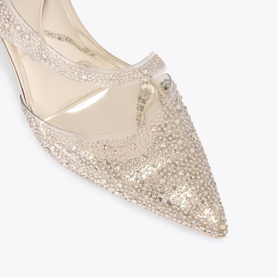SYMMETRY COURT VINYL 80 Vinyl Gold Heel by CARVELA SYMMETRY COURT VINYL 80 Vinyl Gold Heel by CARVELA