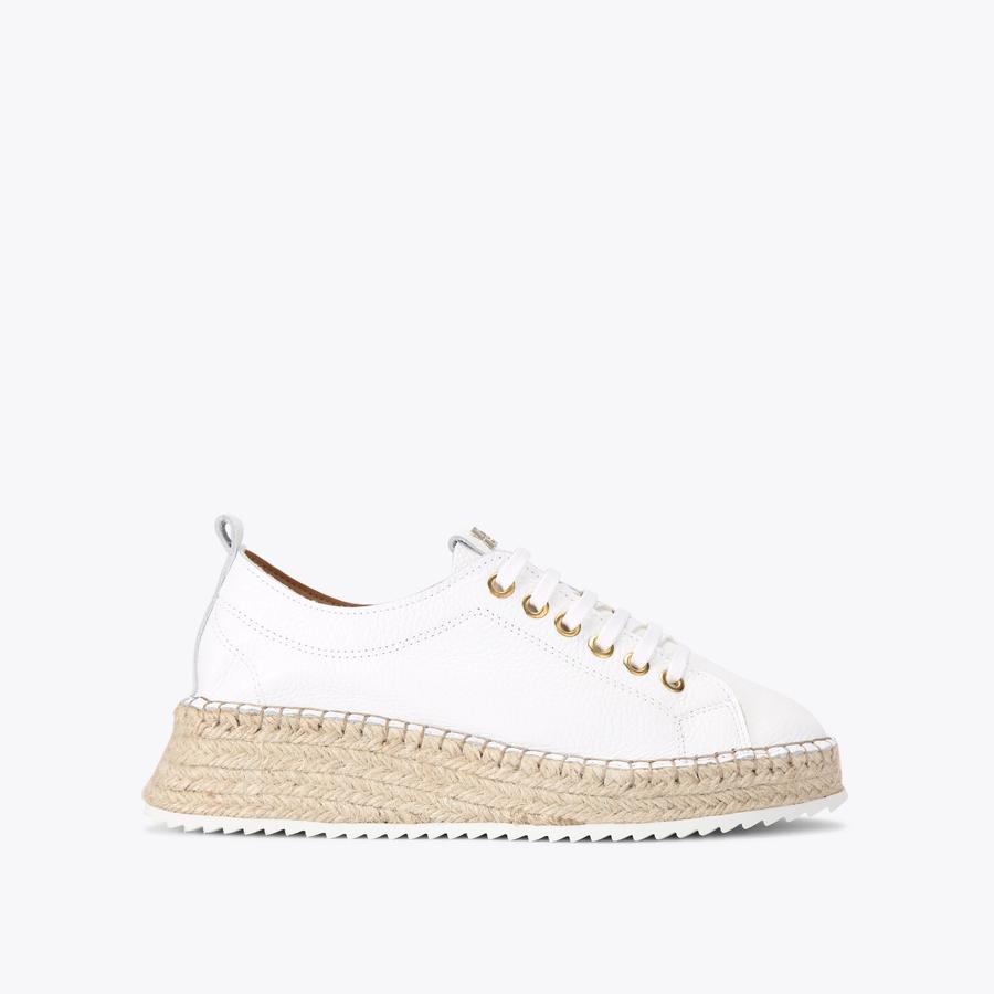 LOUISE White Leather Trainers by KG KURT GEIGER