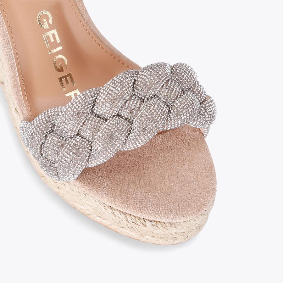 SADIE Blush Crystal Wedge Heel by KG KURT GEIGER