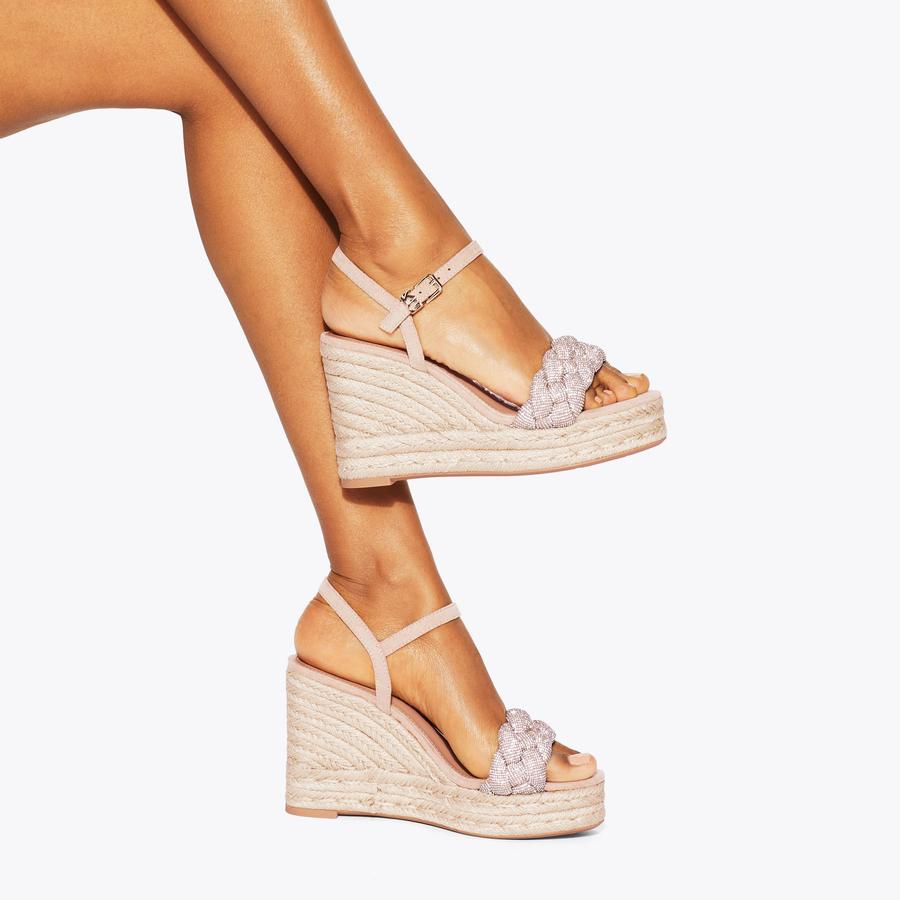 SADIE Blush Crystal Wedge Heel by KG KURT GEIGER