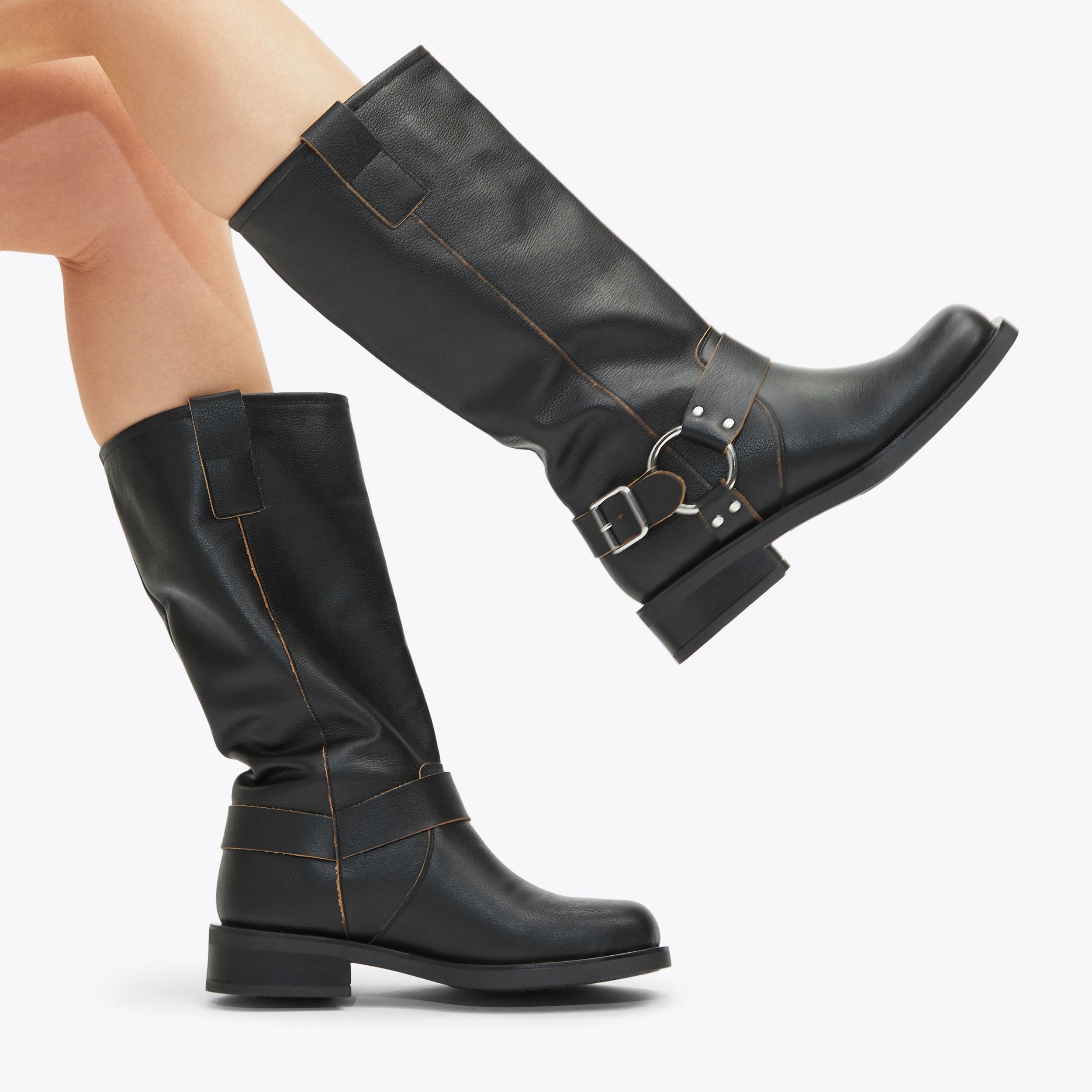 SALOON HIGH LEG Black High Leg Boot by CARVELA