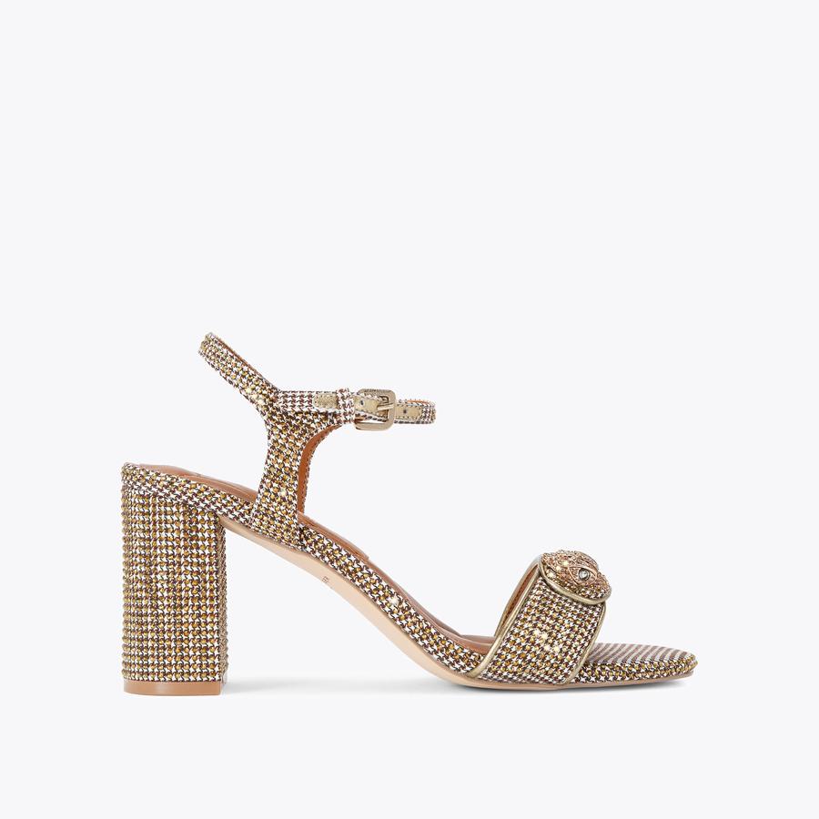 KENSINGTON LANGLEY Beige Houndstooth Heel by KURT GEIGER LONDON