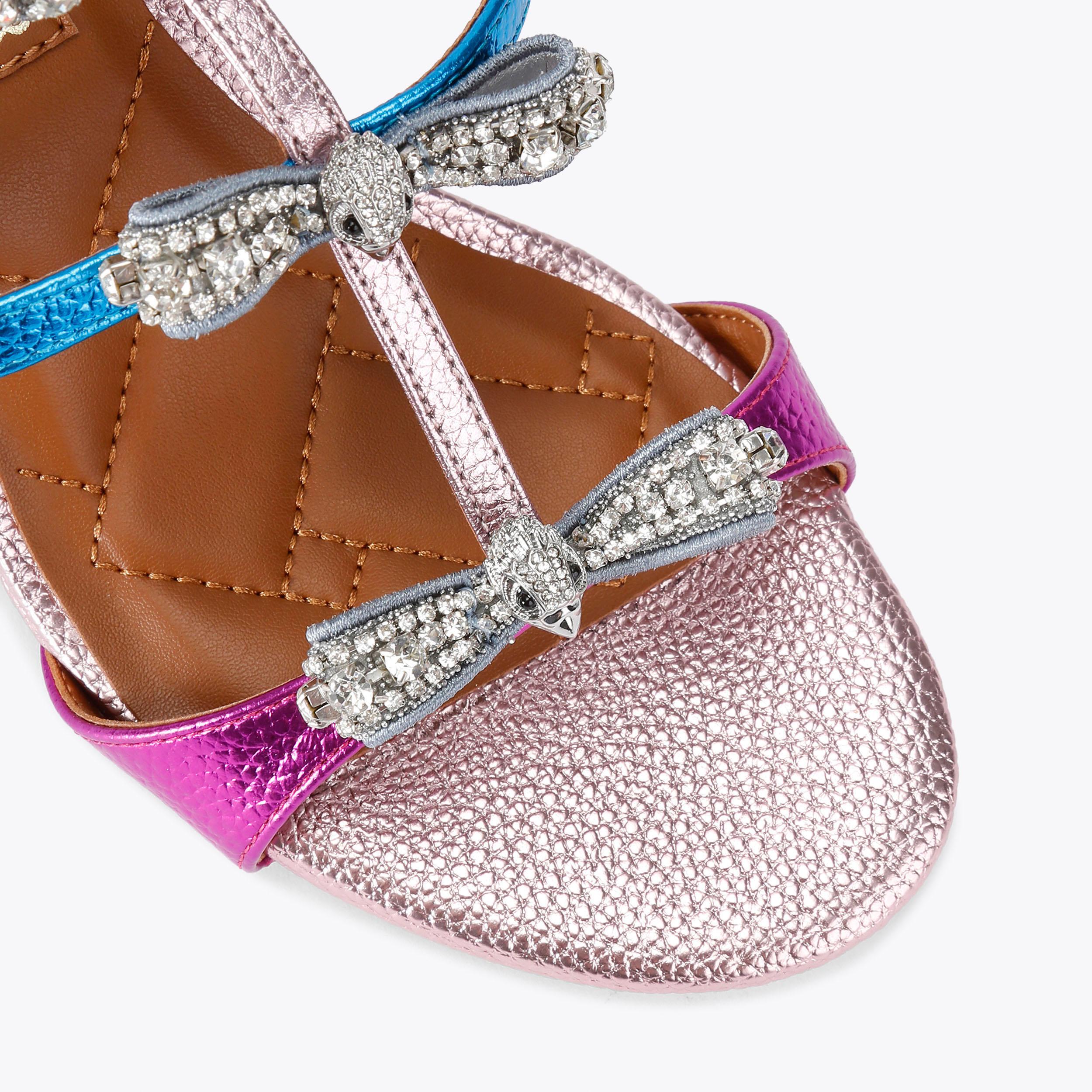 Rhinestone bow sandals outlet