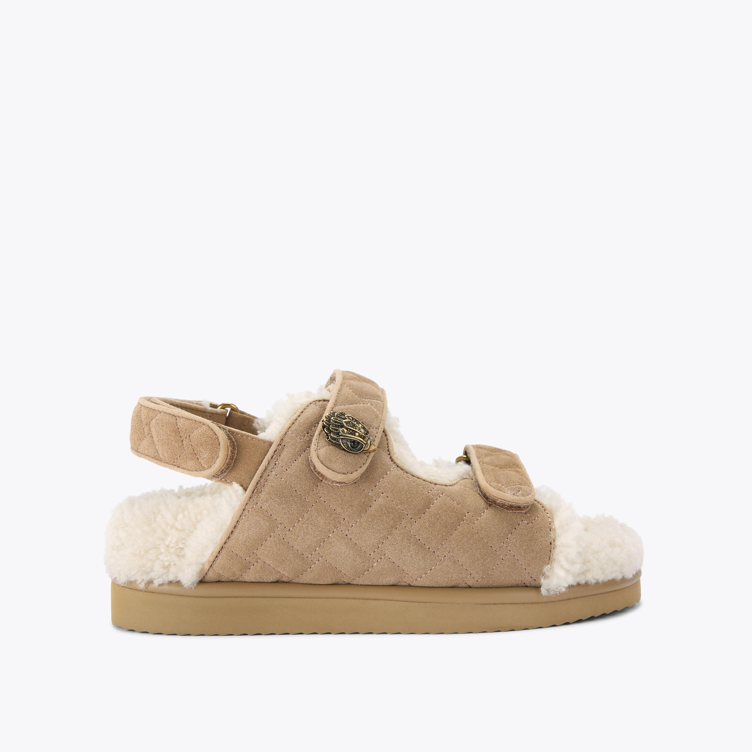 ORSON TEDDY Beige Suede Sandal by KURT GEIGER LONDON