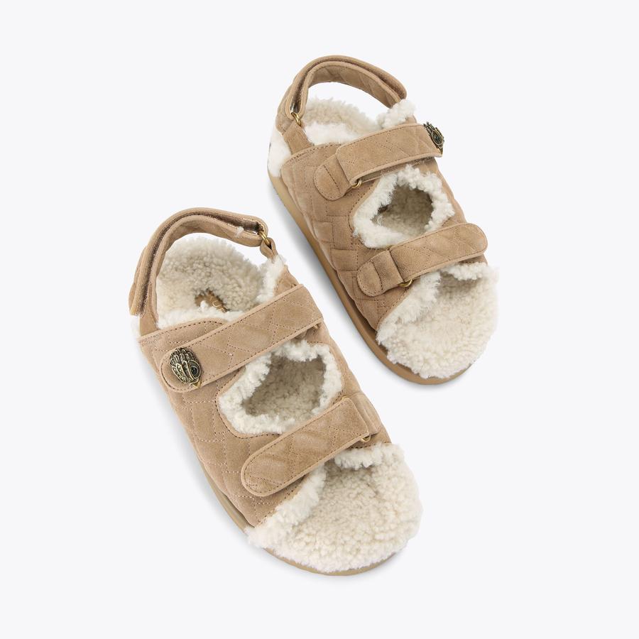 e Cox 美品SAND SUEDE size 8 Heloise 80 | Biscuit Suede Platform Sandals | JIMMY CHOO