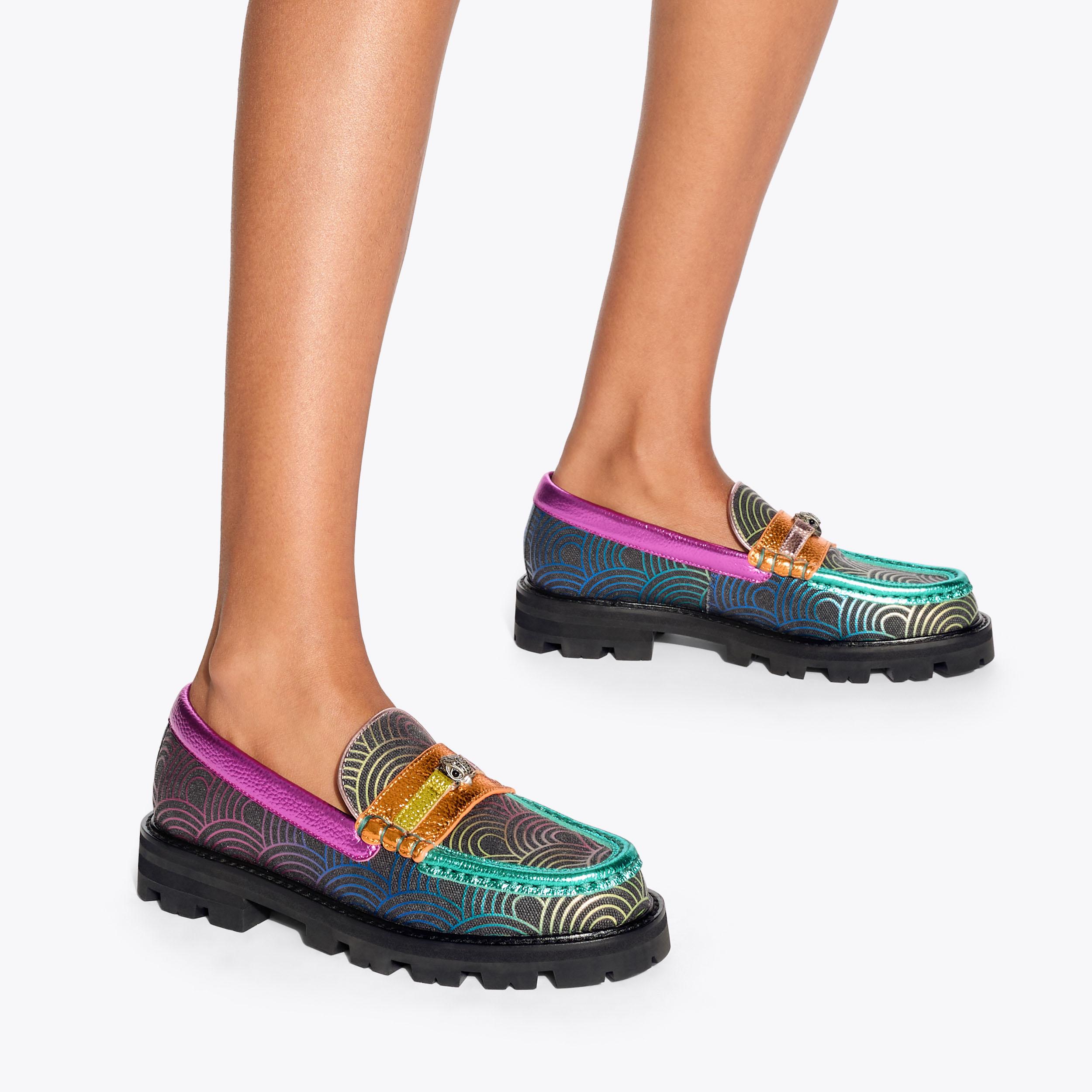 SOUTHBANK LOAFER Black Canvas Slip On Loafer by KURT GEIGER LONDON