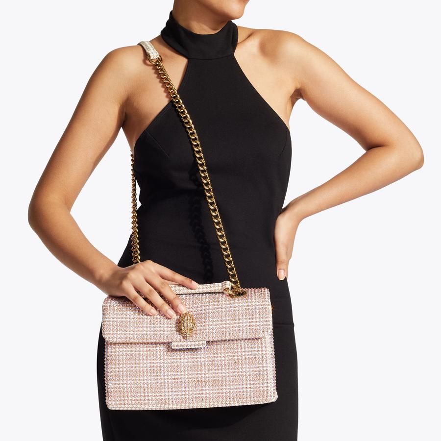 FABRIC KENSINGTON BAG Crystal Shoulder Bag by KURT GEIGER LONDON