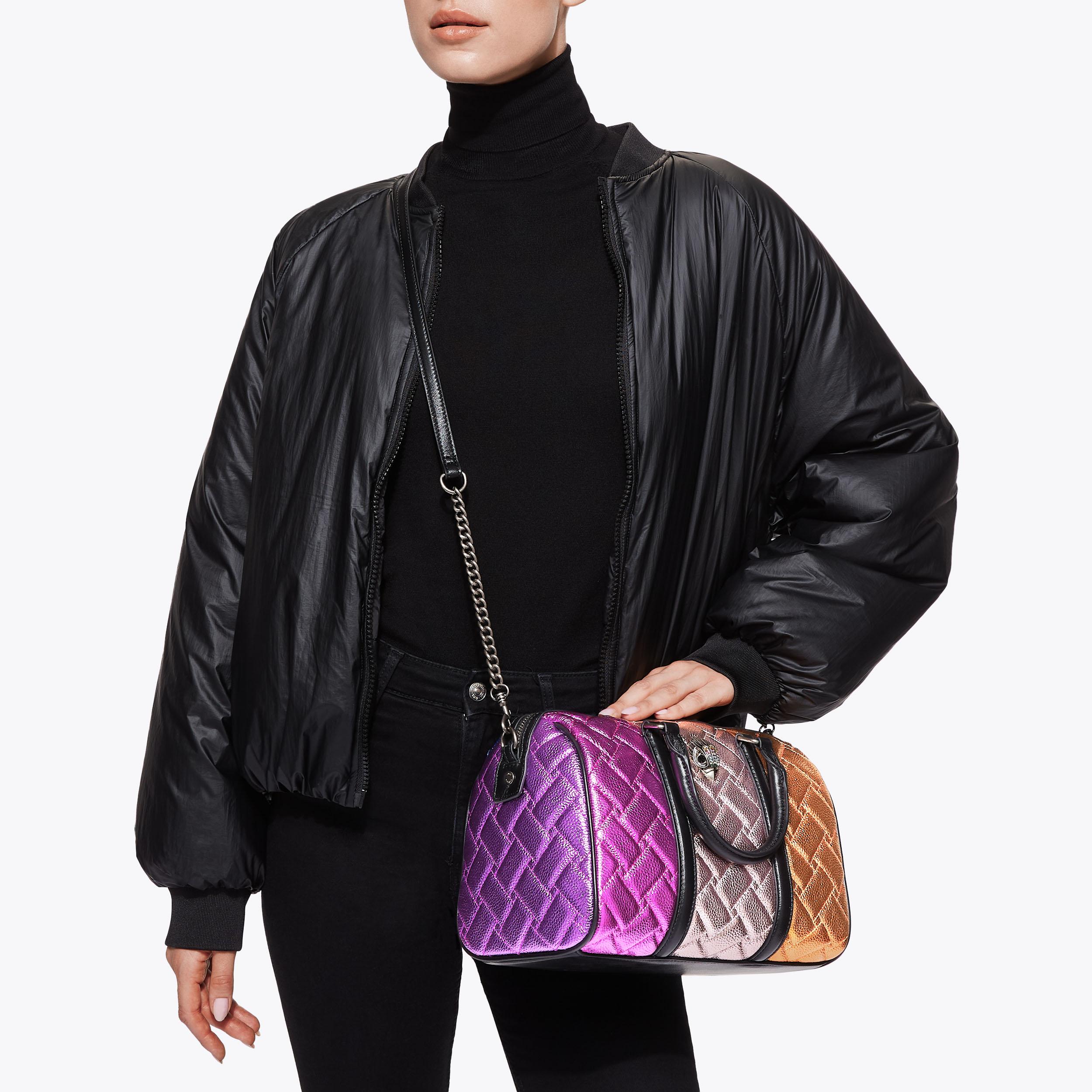 KENSINGTON BOSTON Metallic Panel Kensington Bowling Bag by KURT GEIGER LONDON
